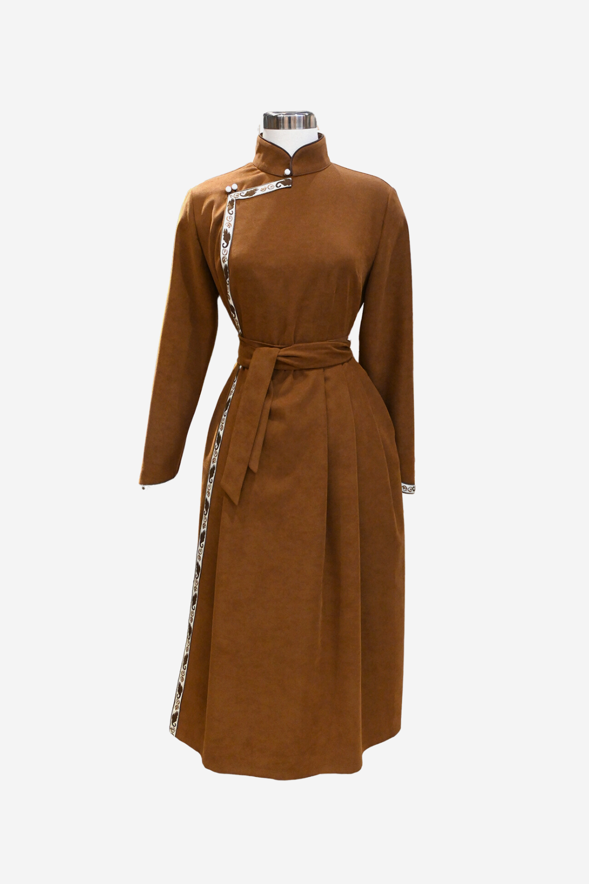 Brown Velvet Deel Dress