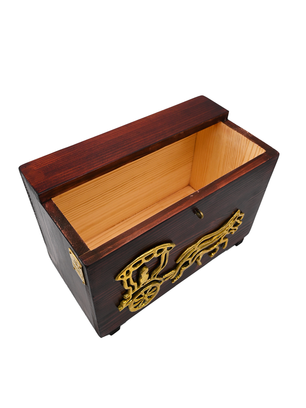 Large Wooden Handmade Treasure Chest Mongolian Gallery
