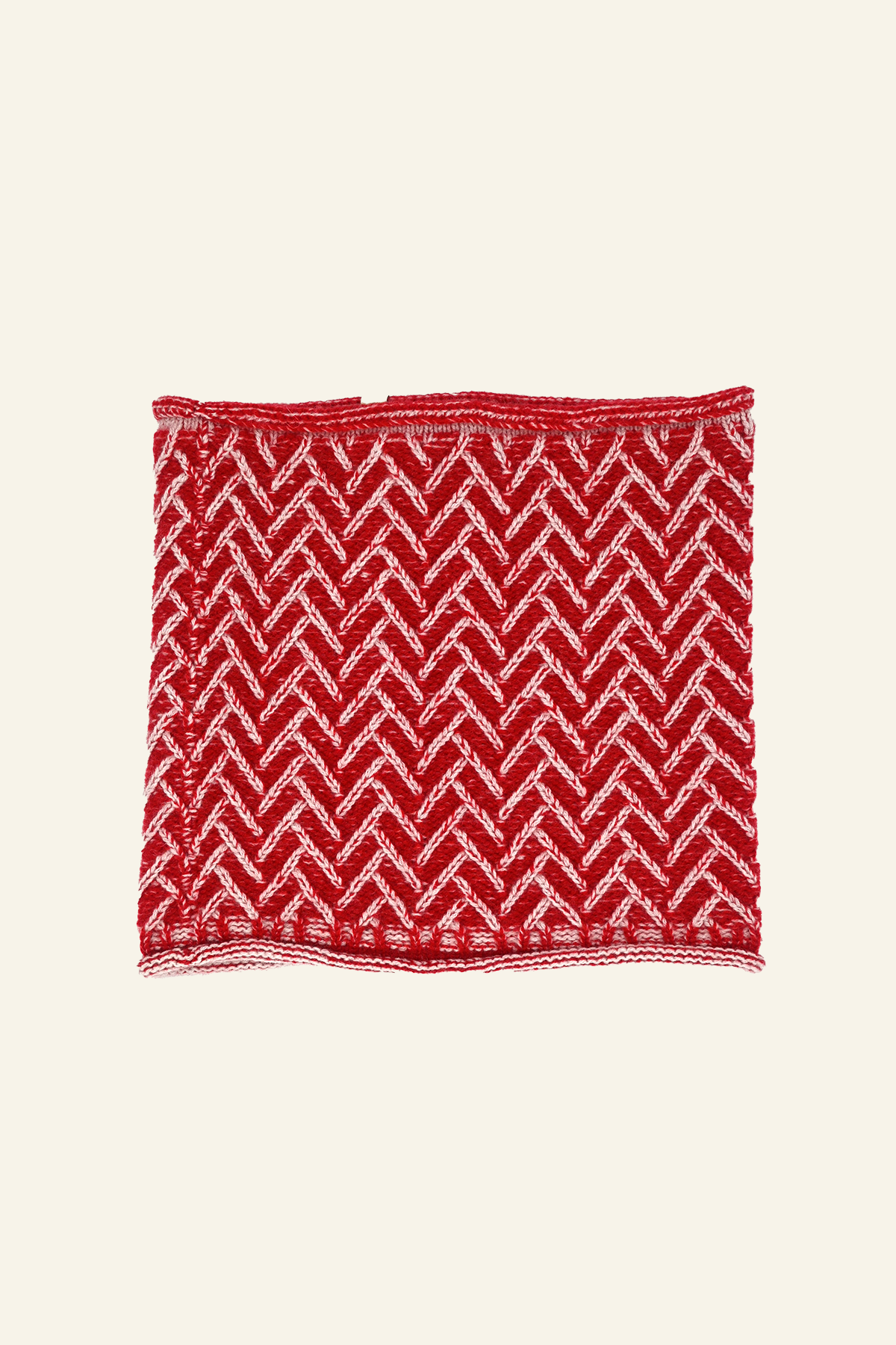 Red and White Infinity Scarf