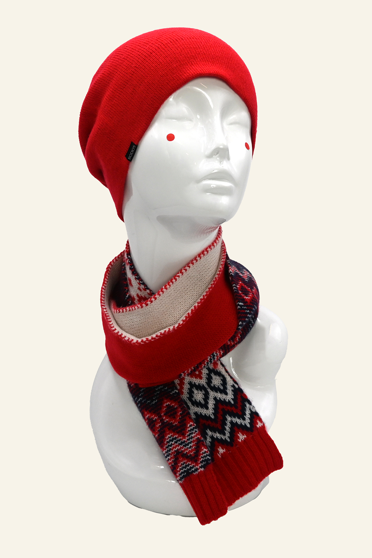 Pure Cashmere Red Beanie