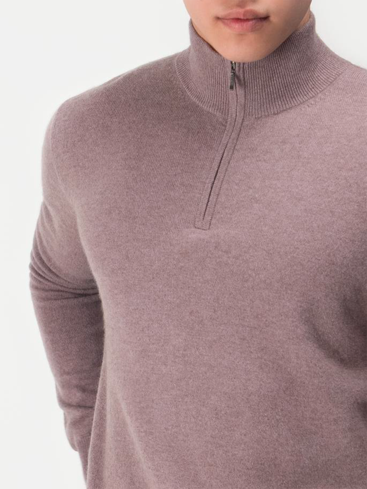 Half Zippered Cashmere Turtleneck