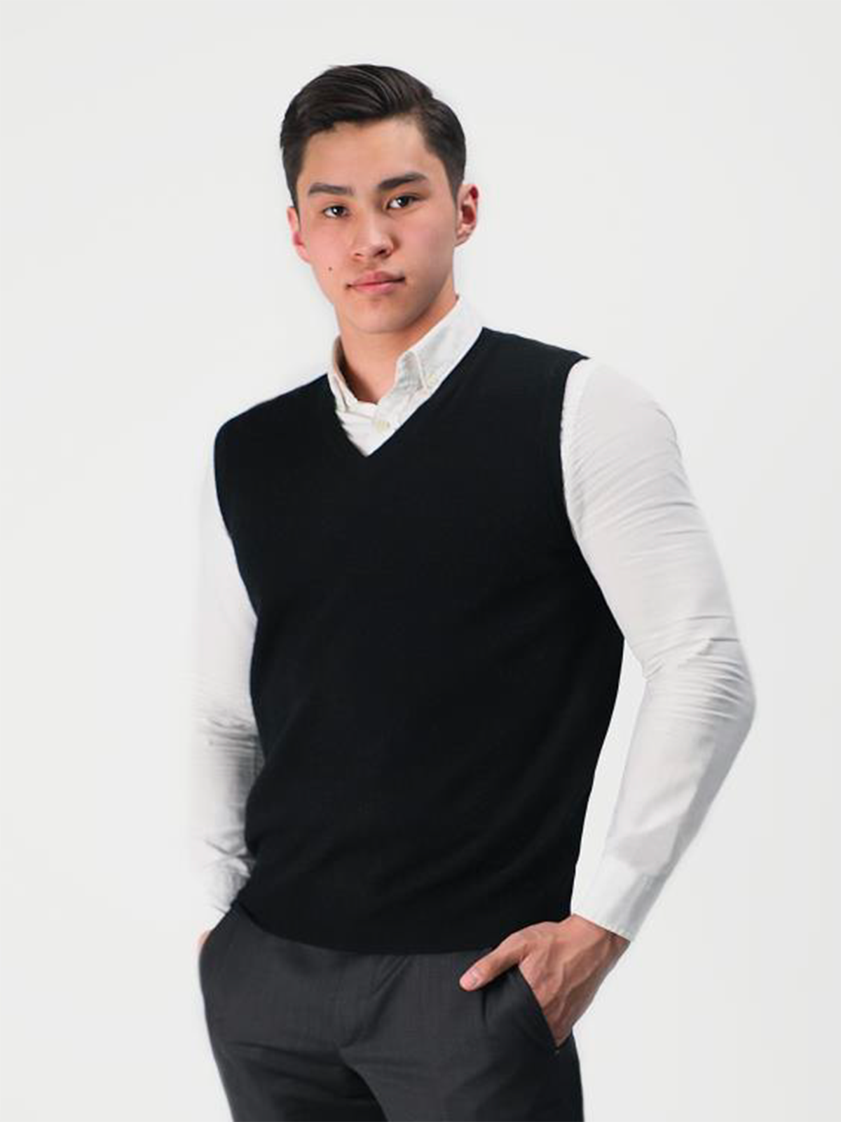 Pure Cashmere V-neck Vest