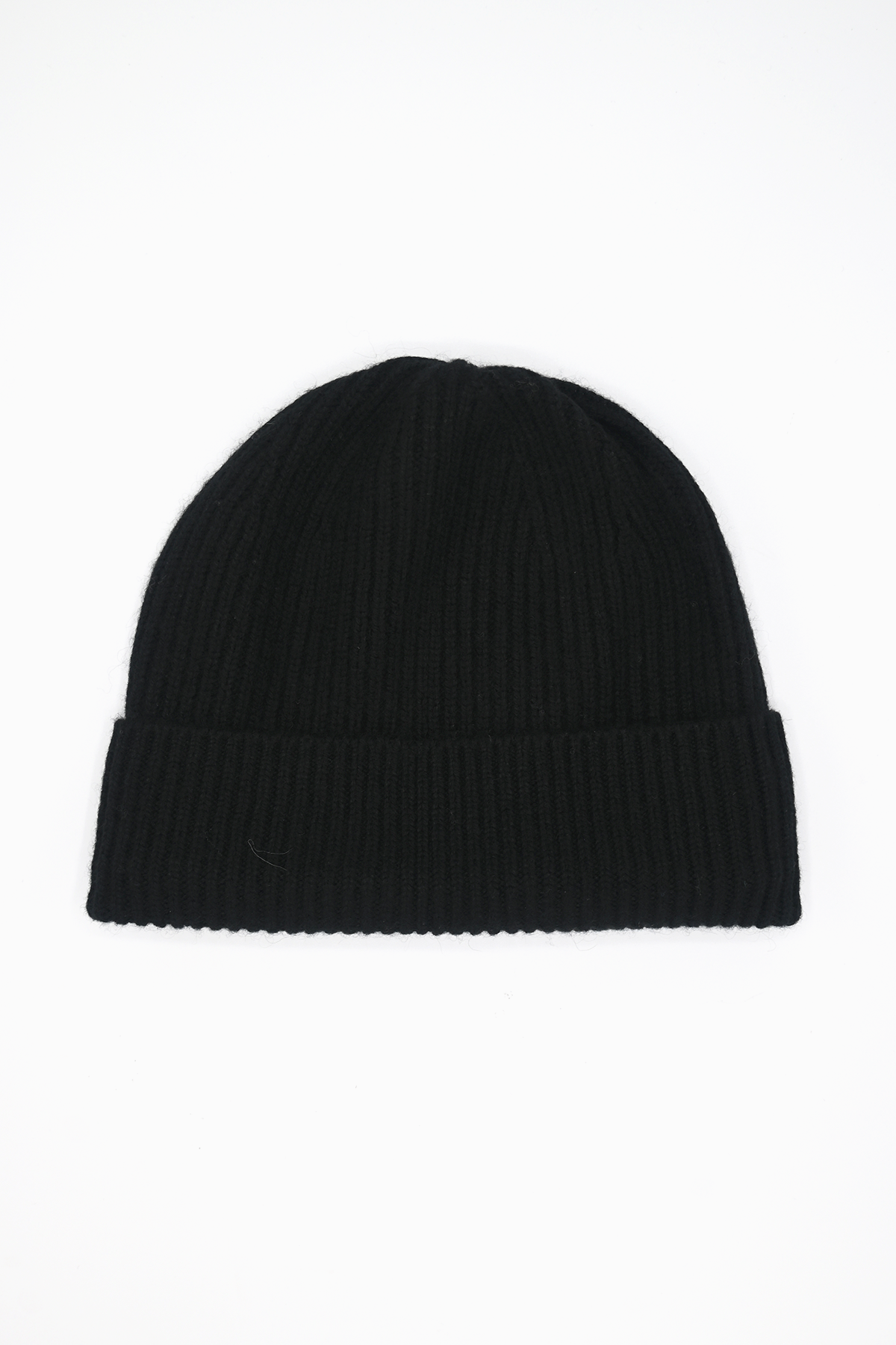 Ribbed Knit Cashmere Beanie