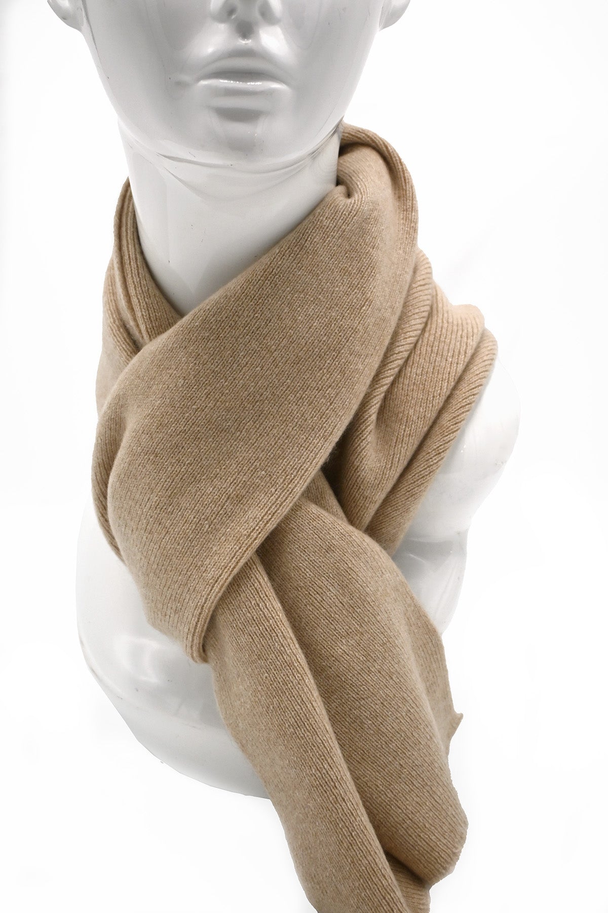 Ribbed Knitted Cashmere Scarf