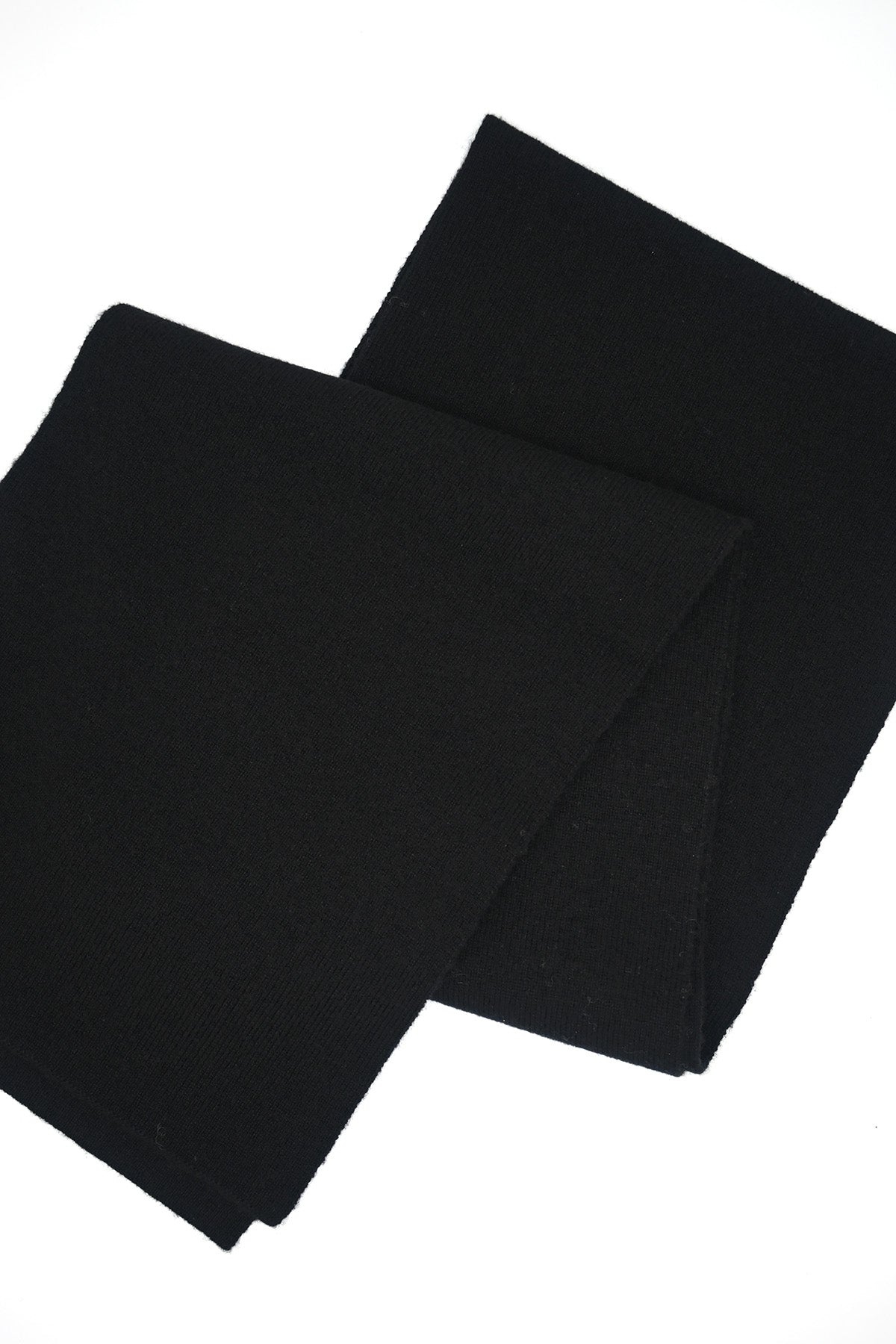 Black Narrow Cashmere Scarf