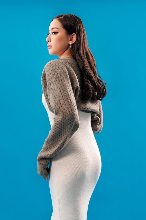 Brown Knitted Cashmere Shrug