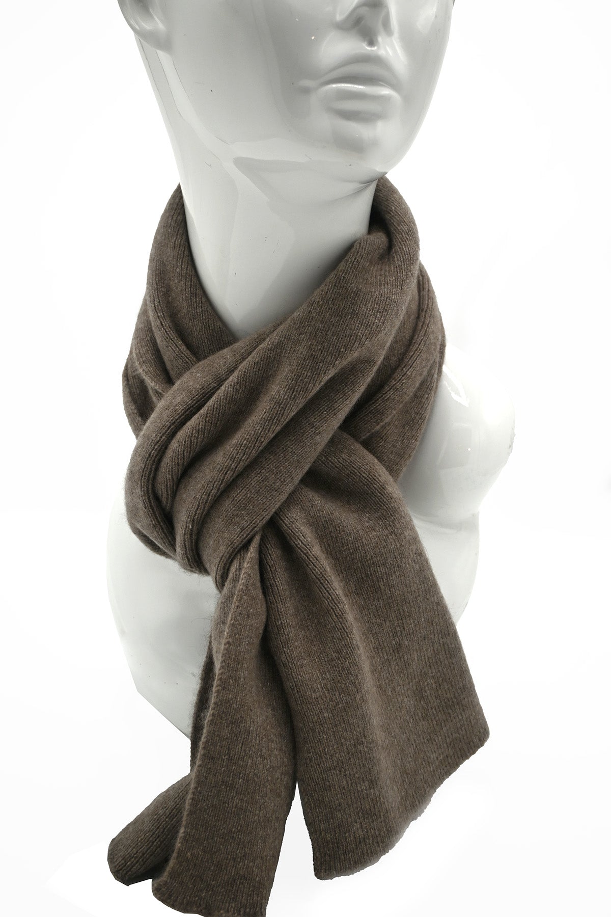Ribbed Knitted Cashmere Scarf