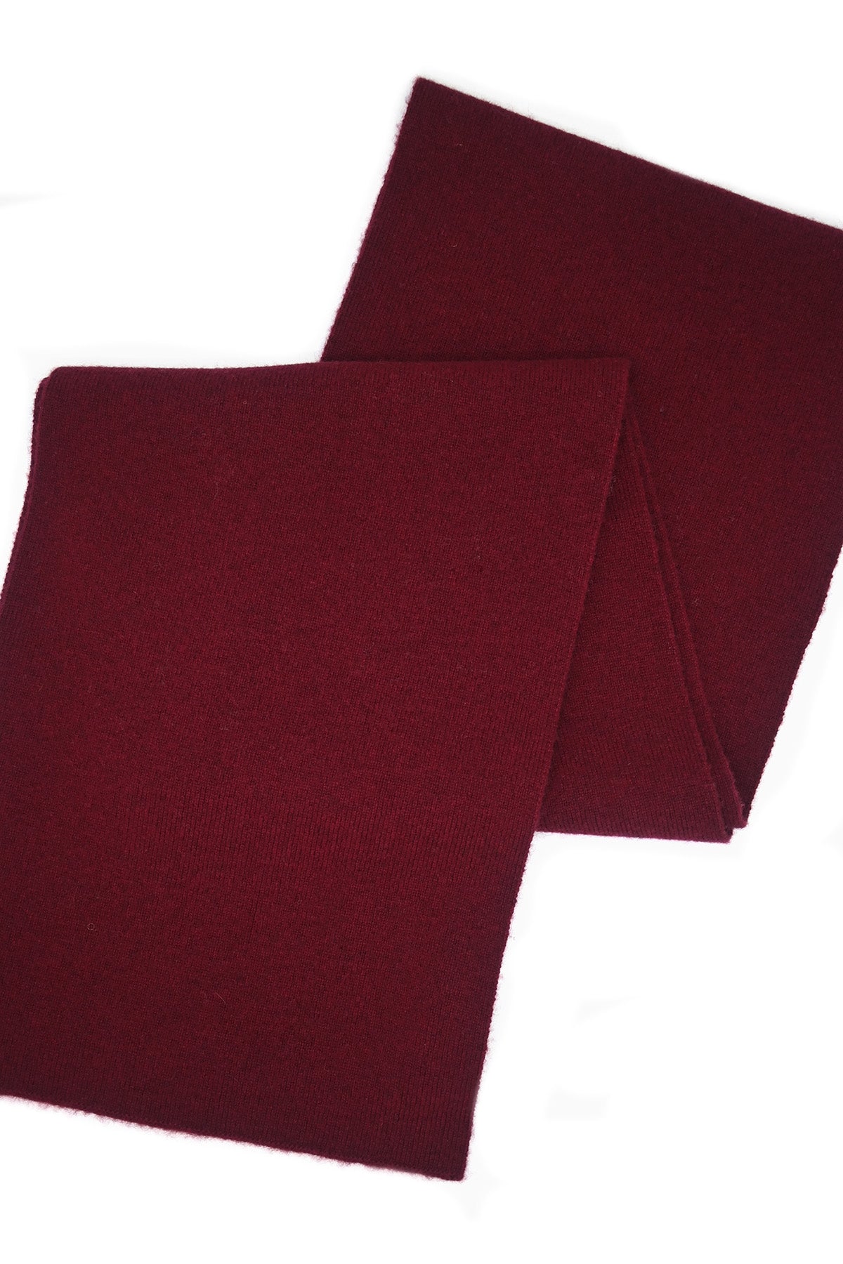 Burgundy Narrow Cashmere Scarf