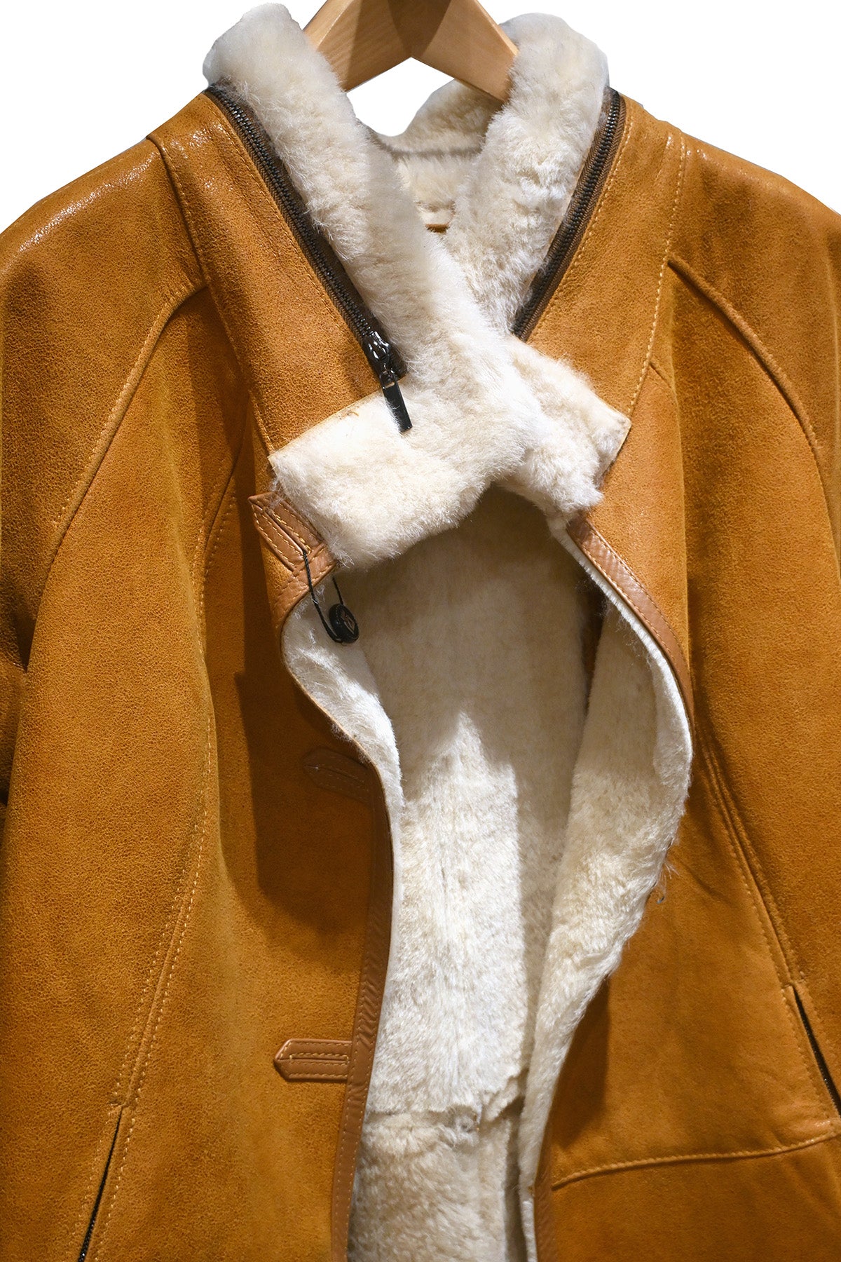 Light Beige Shearling Coat