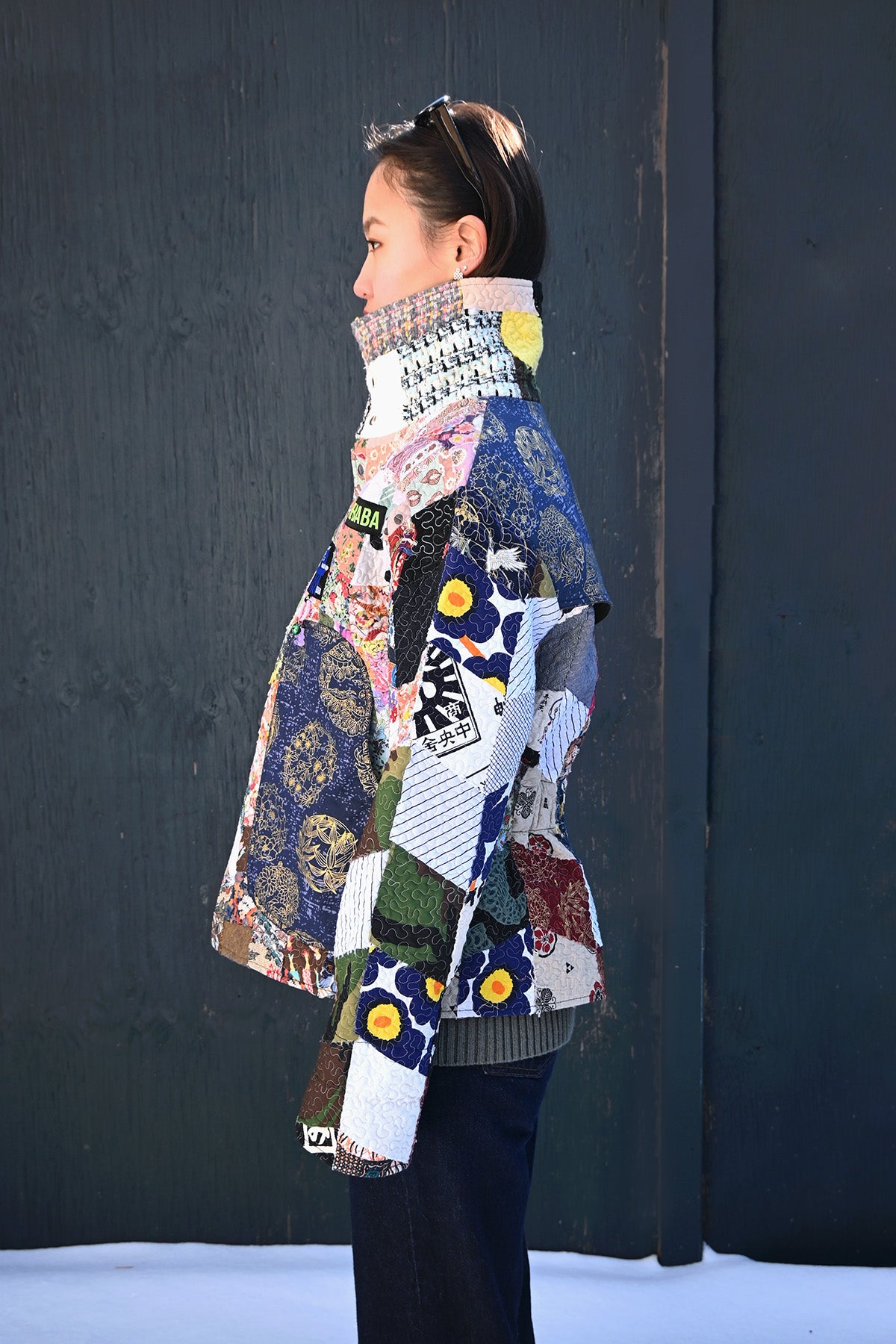 Cotton Patchwork Short Jacket