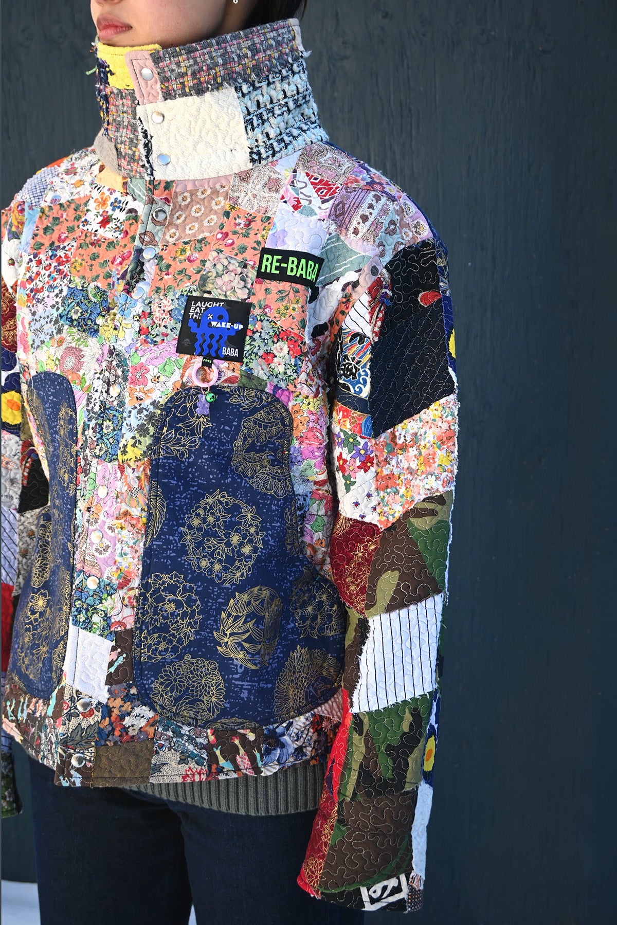 Cotton Patchwork Short Jacket