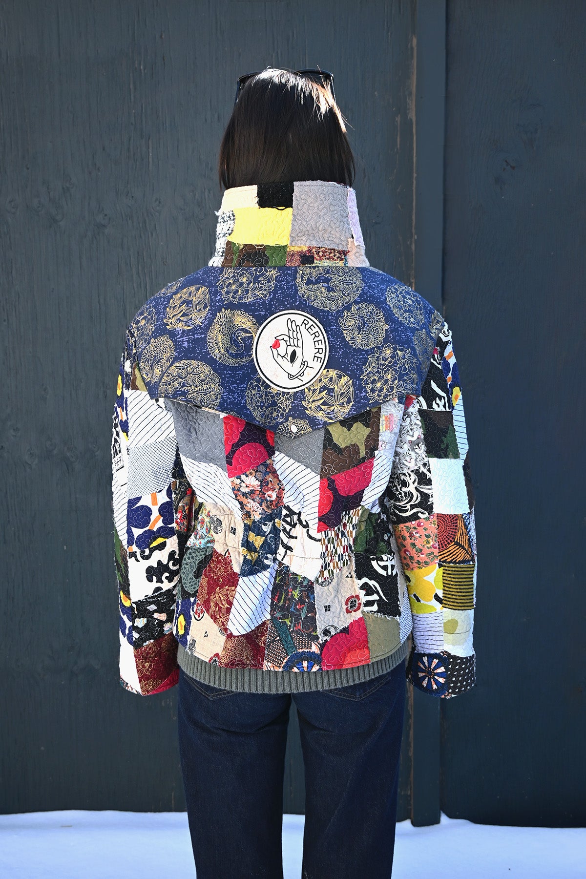 Cotton Patchwork Short Jacket