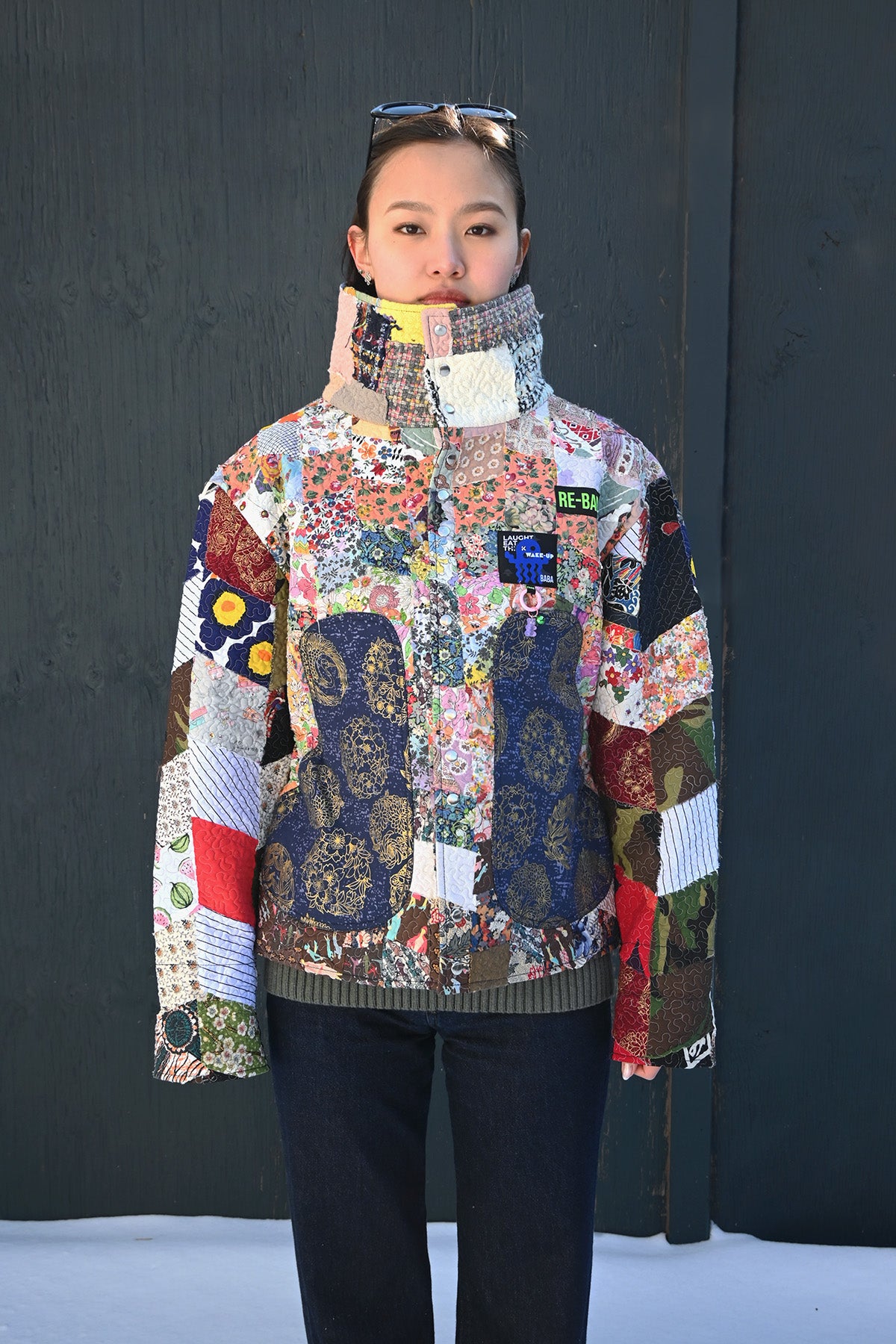 Cotton Patchwork Short Jacket