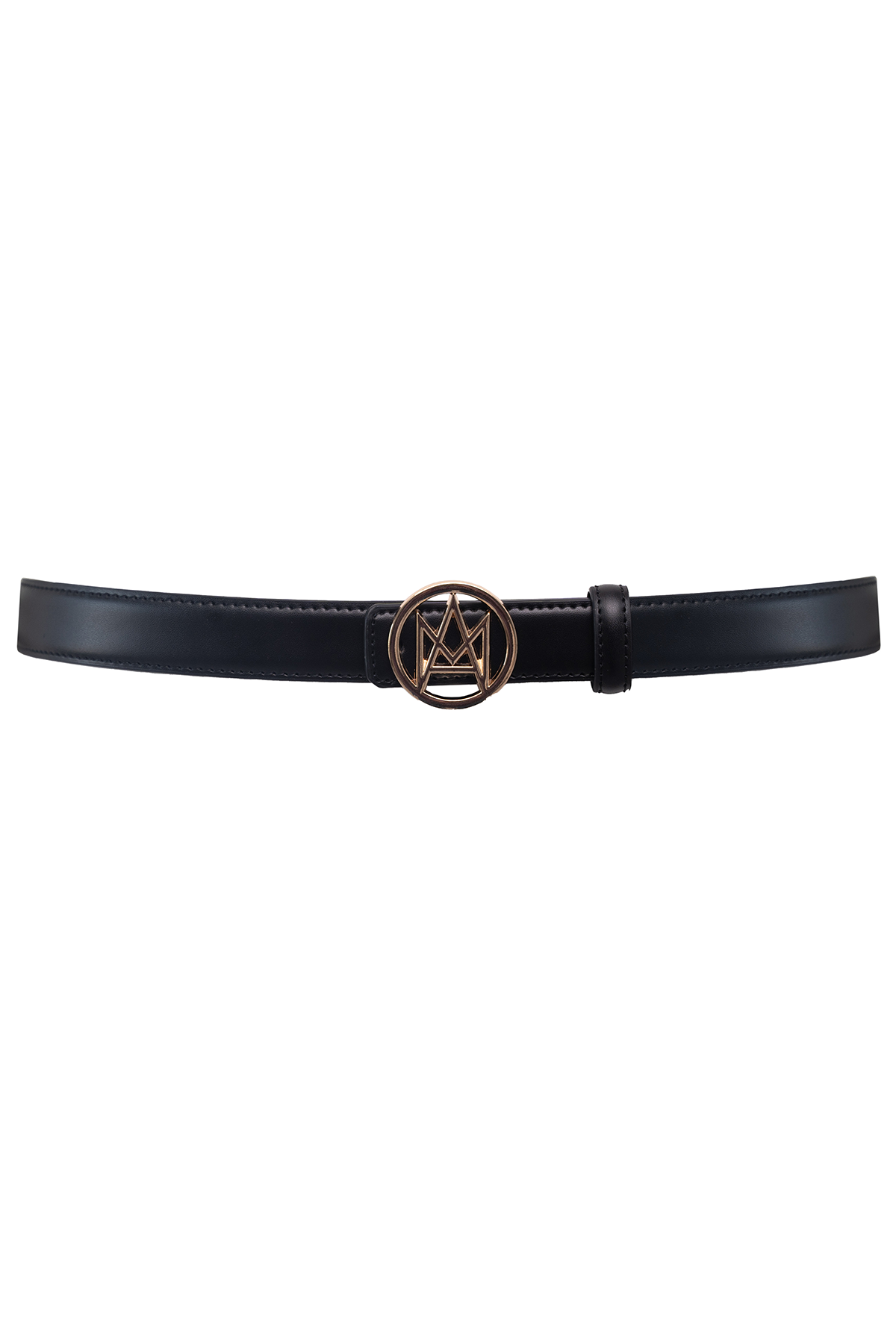 Leather Belt with Golden Hardware