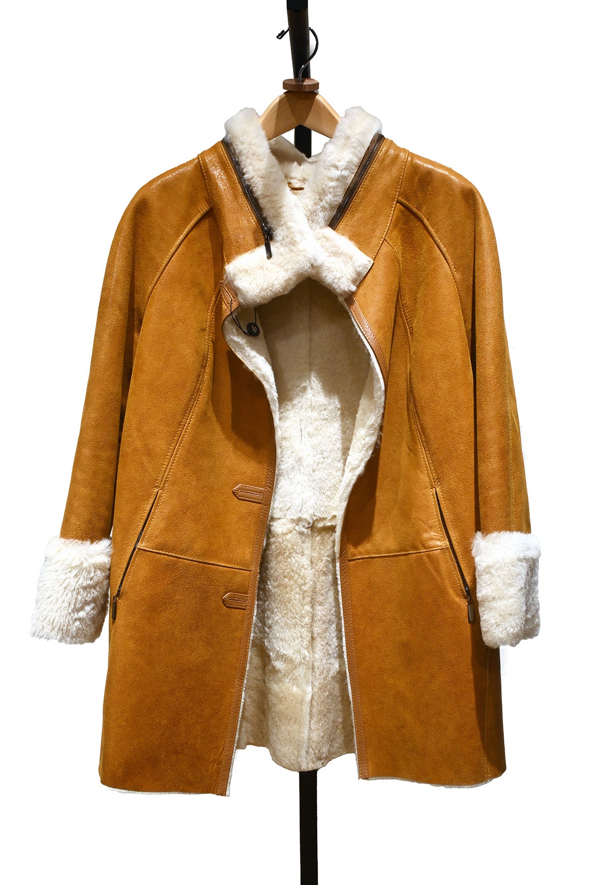 Light Beige Shearling Coat