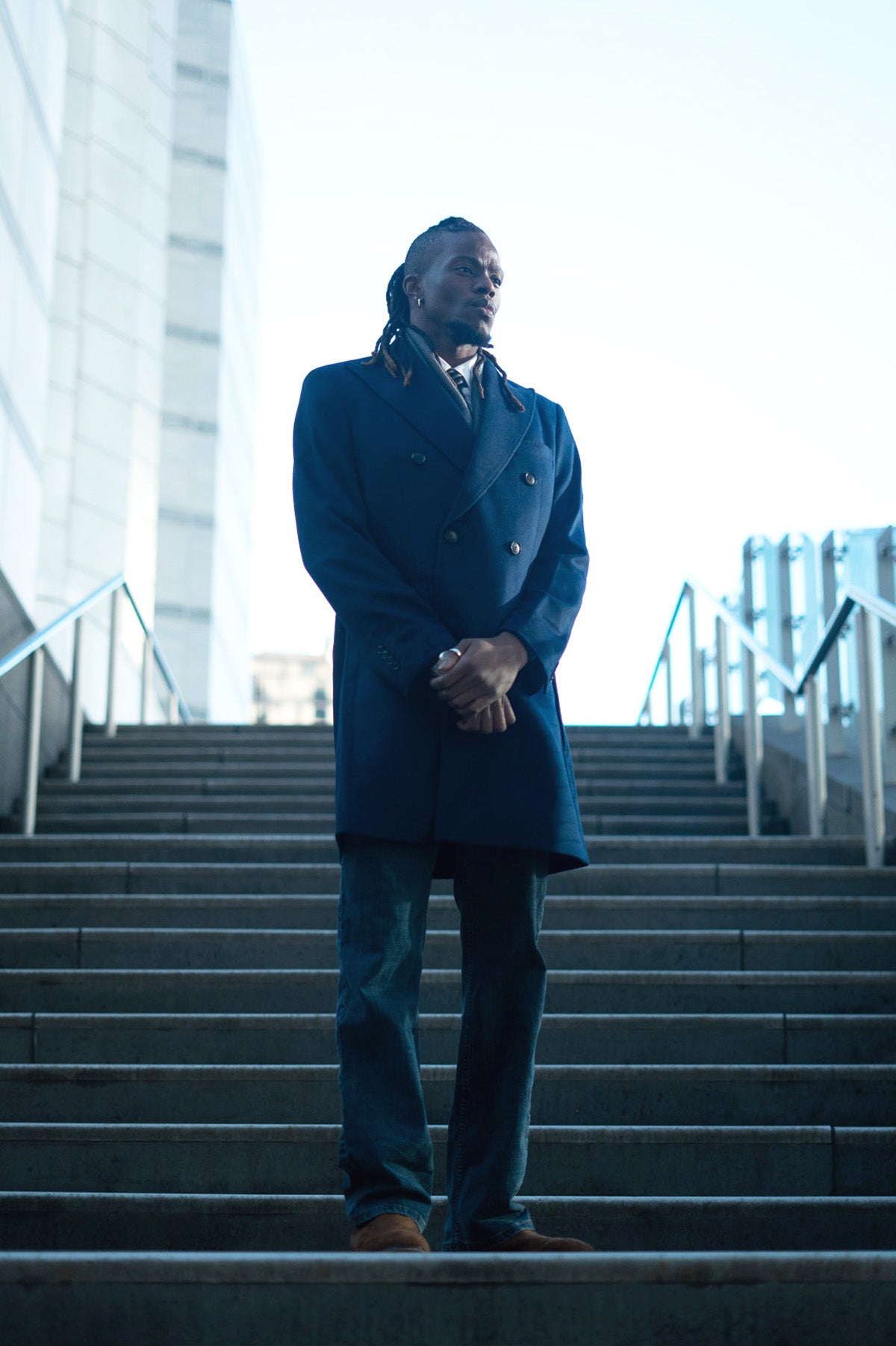 Navy Lightweight Cashmere Coat