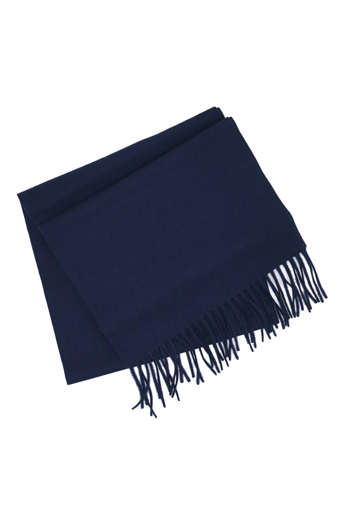 Navy Woven Cashmere Scarf