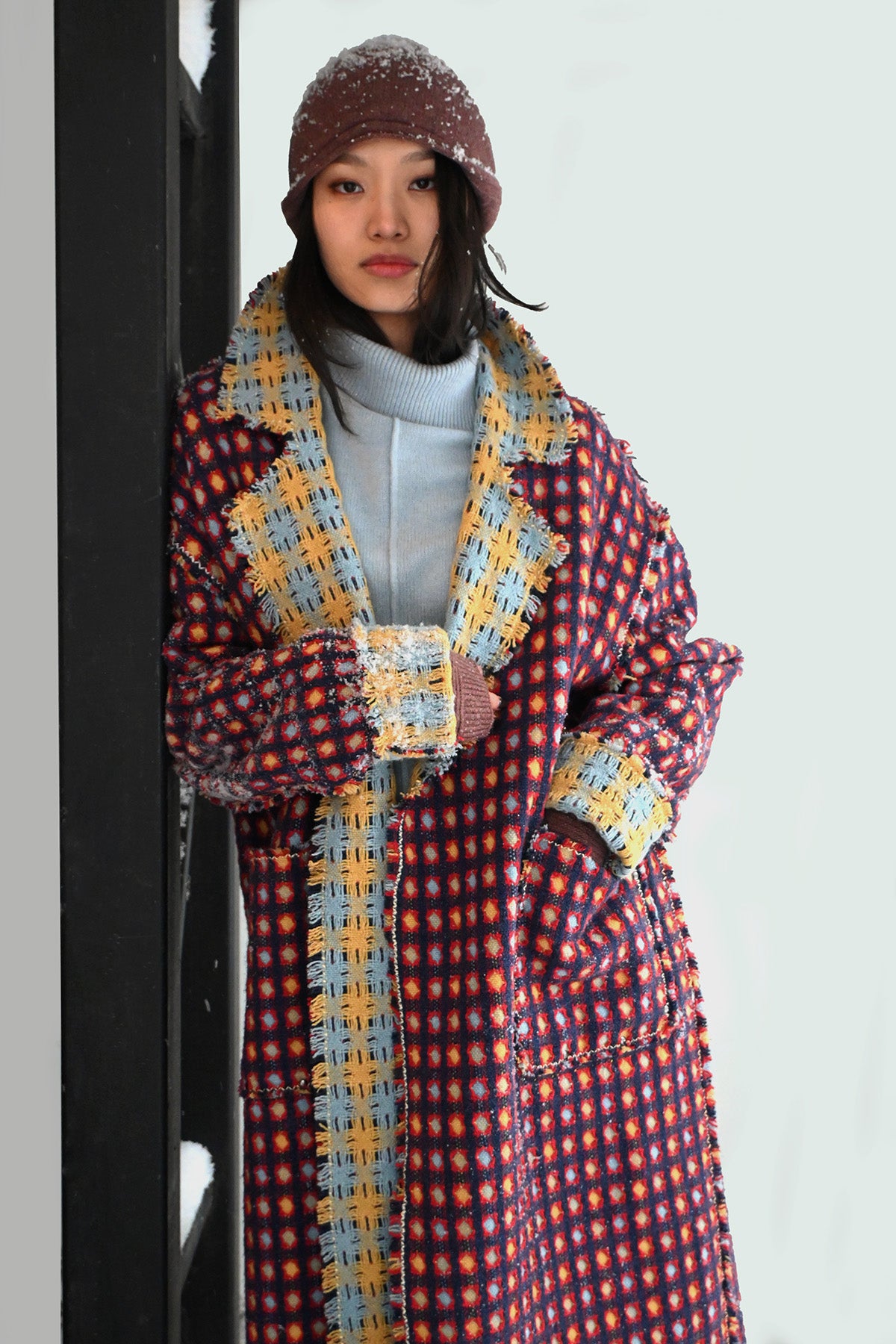 Oversized Reversible Wool Coat