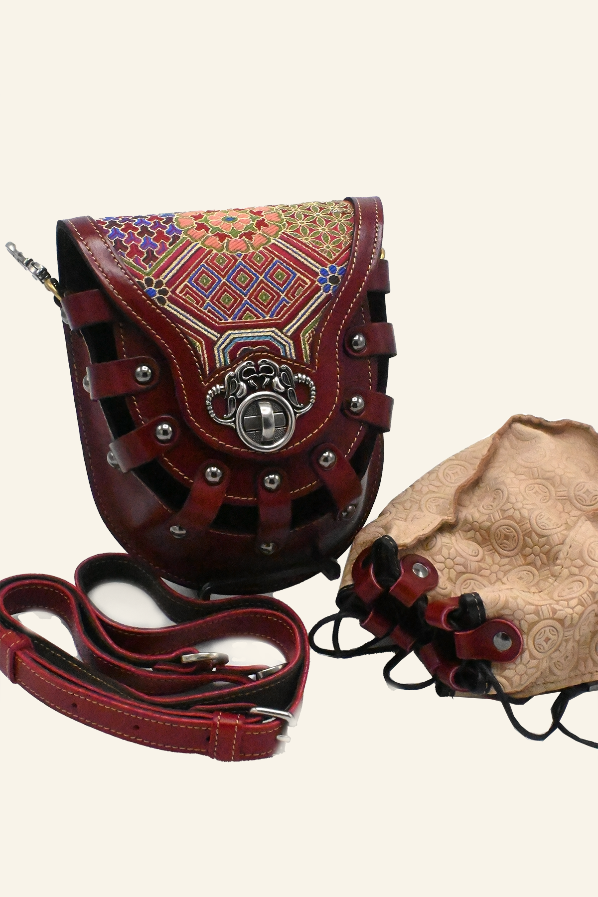 Rounded Leather Purse