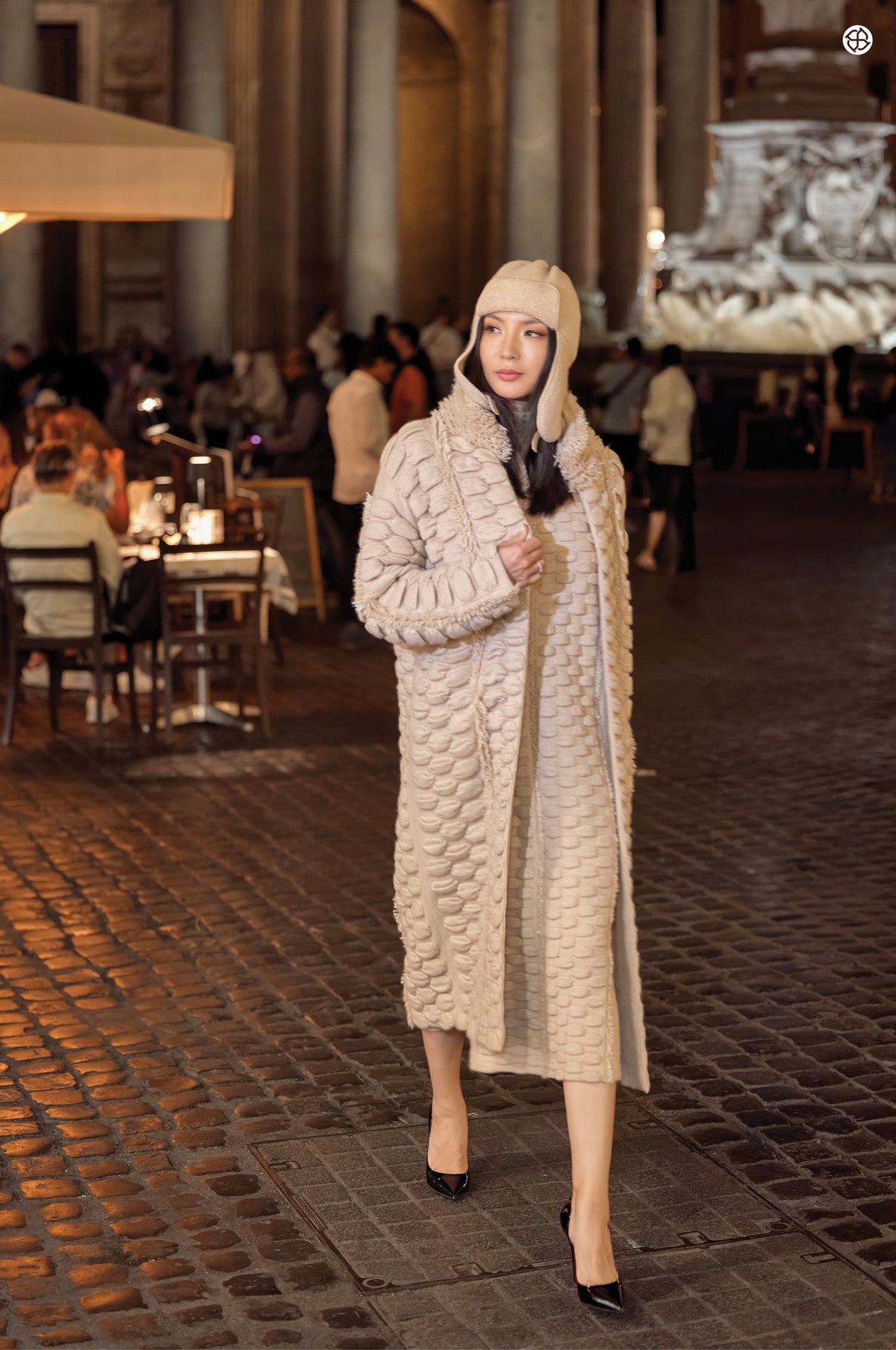 Fluffy Cashmere Long Cardigan Coat