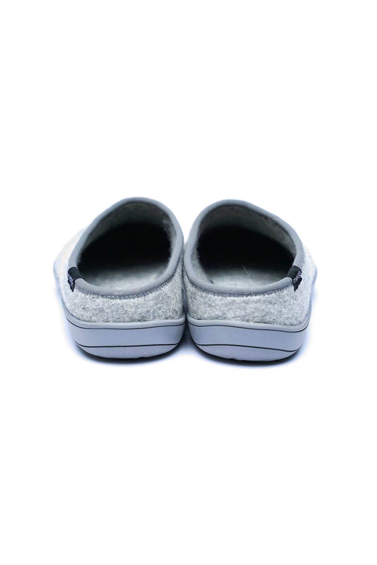 Grey Felted Wool Slippers