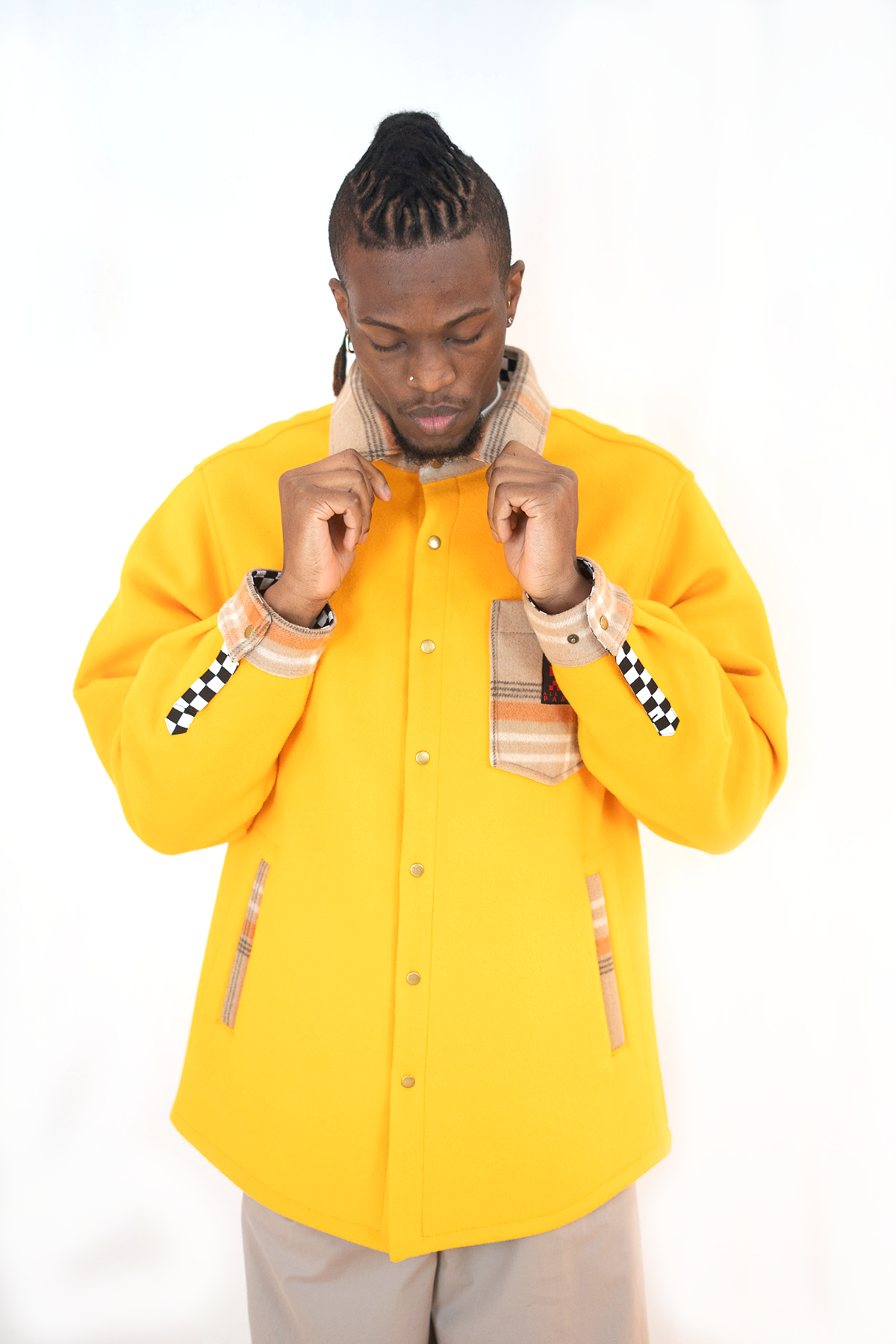 Lightweight Yellow Wool Jacket - Mongolian Gallery Lightweight Yellow Wool Jacket - Mongolian Gallery