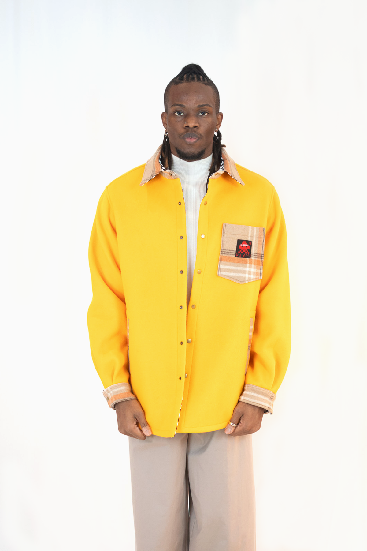 Lightweight Yellow Wool Jacket - Mongolian Gallery Lightweight Yellow Wool Jacket - Mongolian Gallery