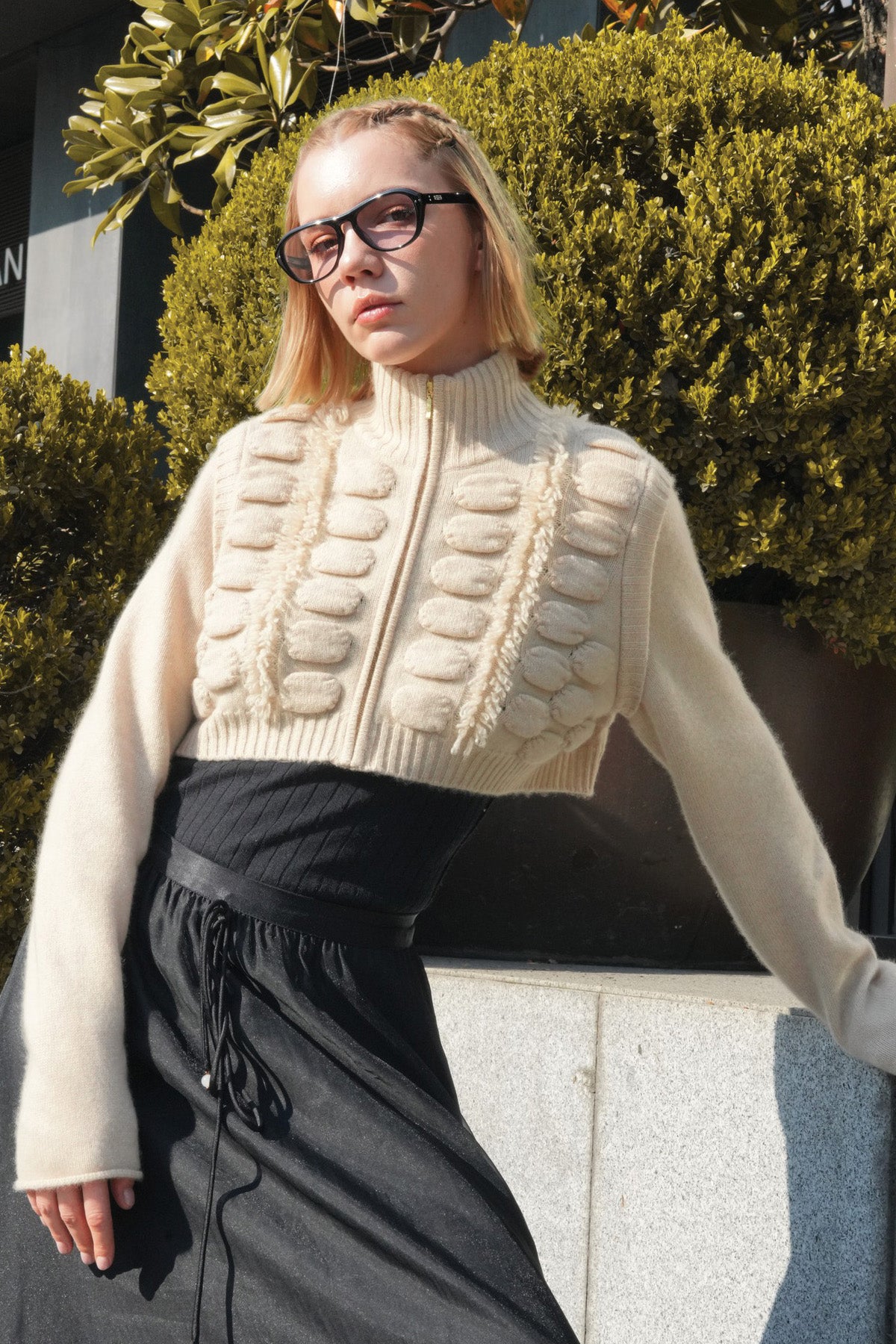 Cropped Cashmere Cardigan