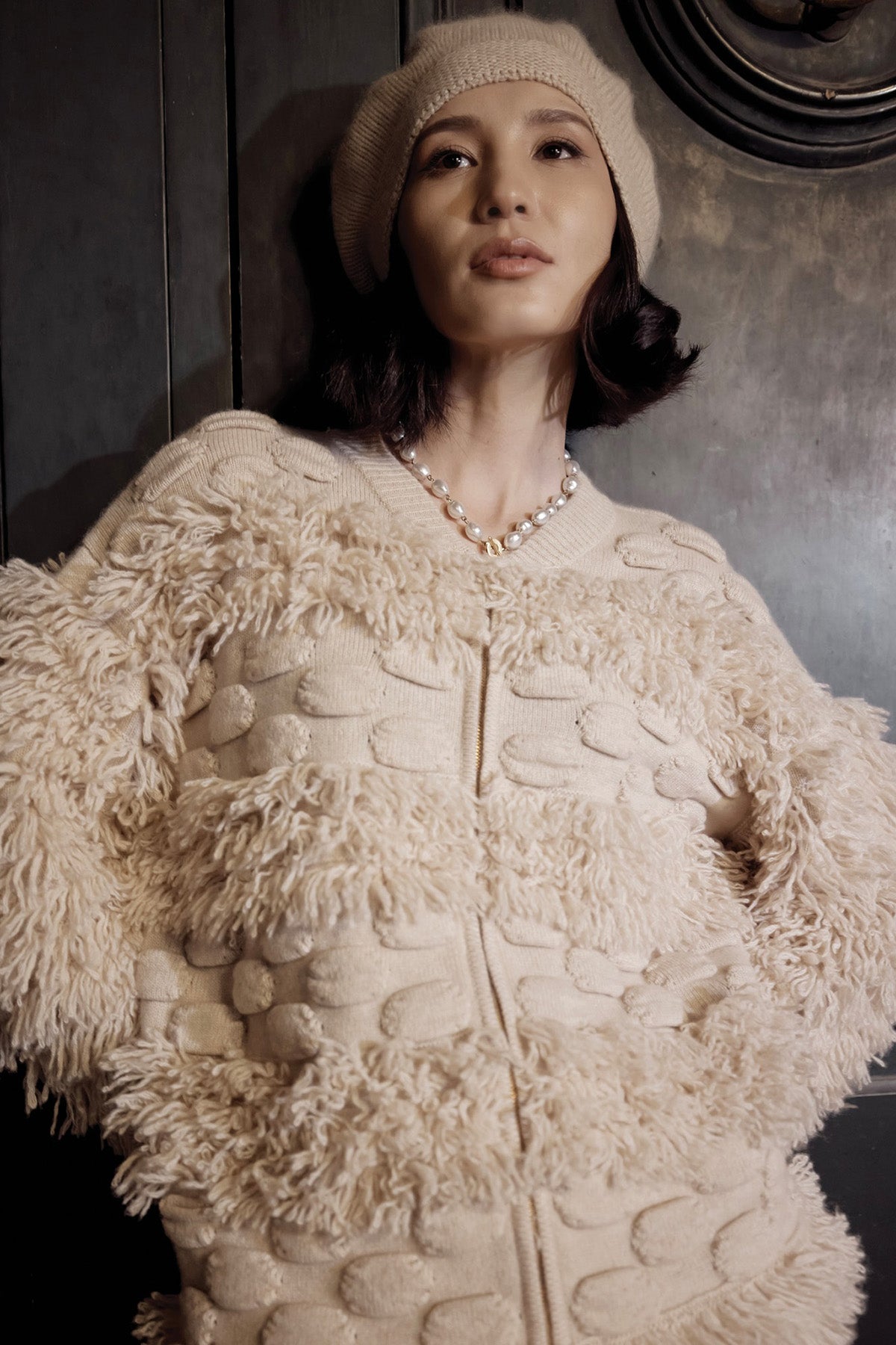 Fluffy Cashmere Cardigan