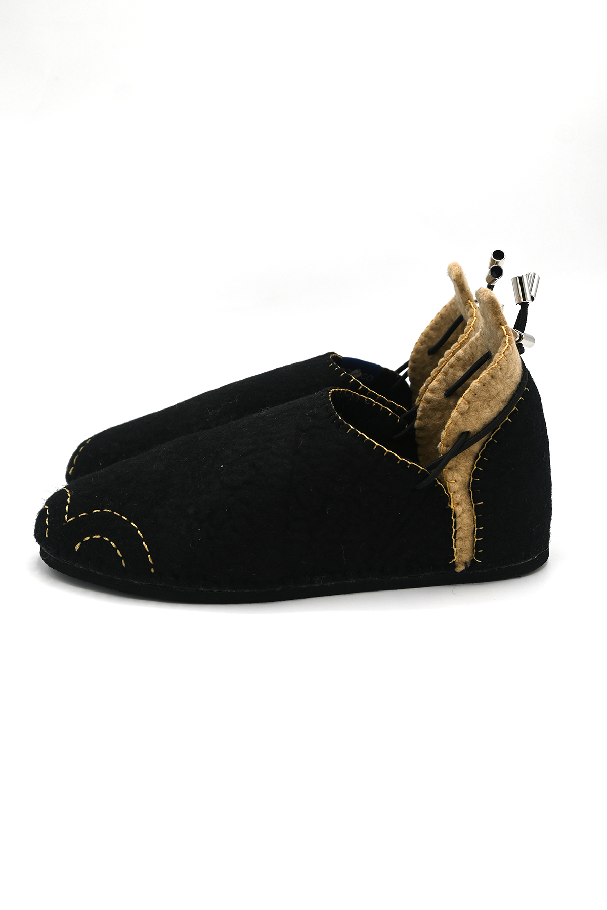 Handmade Wool Shoes Black