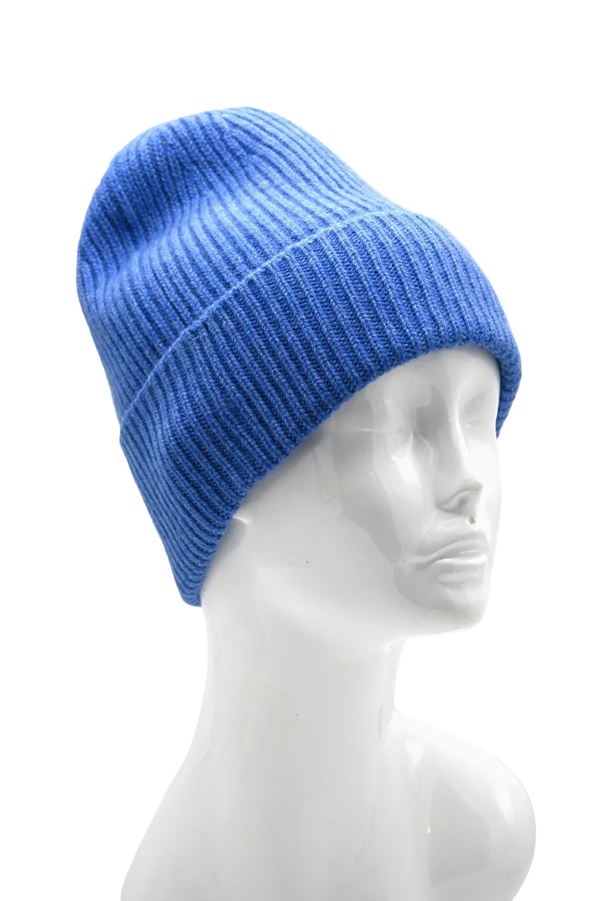 Ribbed Knit Cashmere Beanie