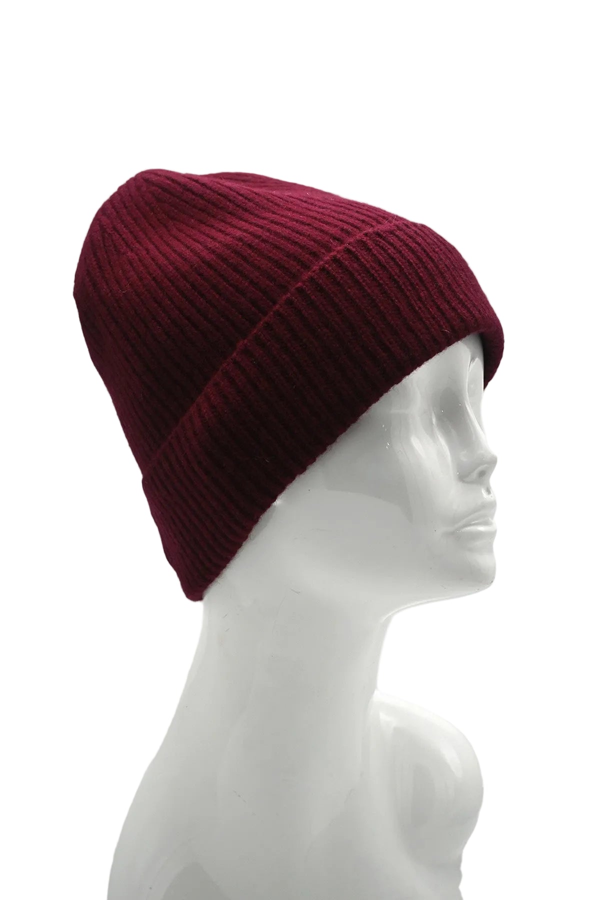Ribbed Knit Cashmere Beanie
