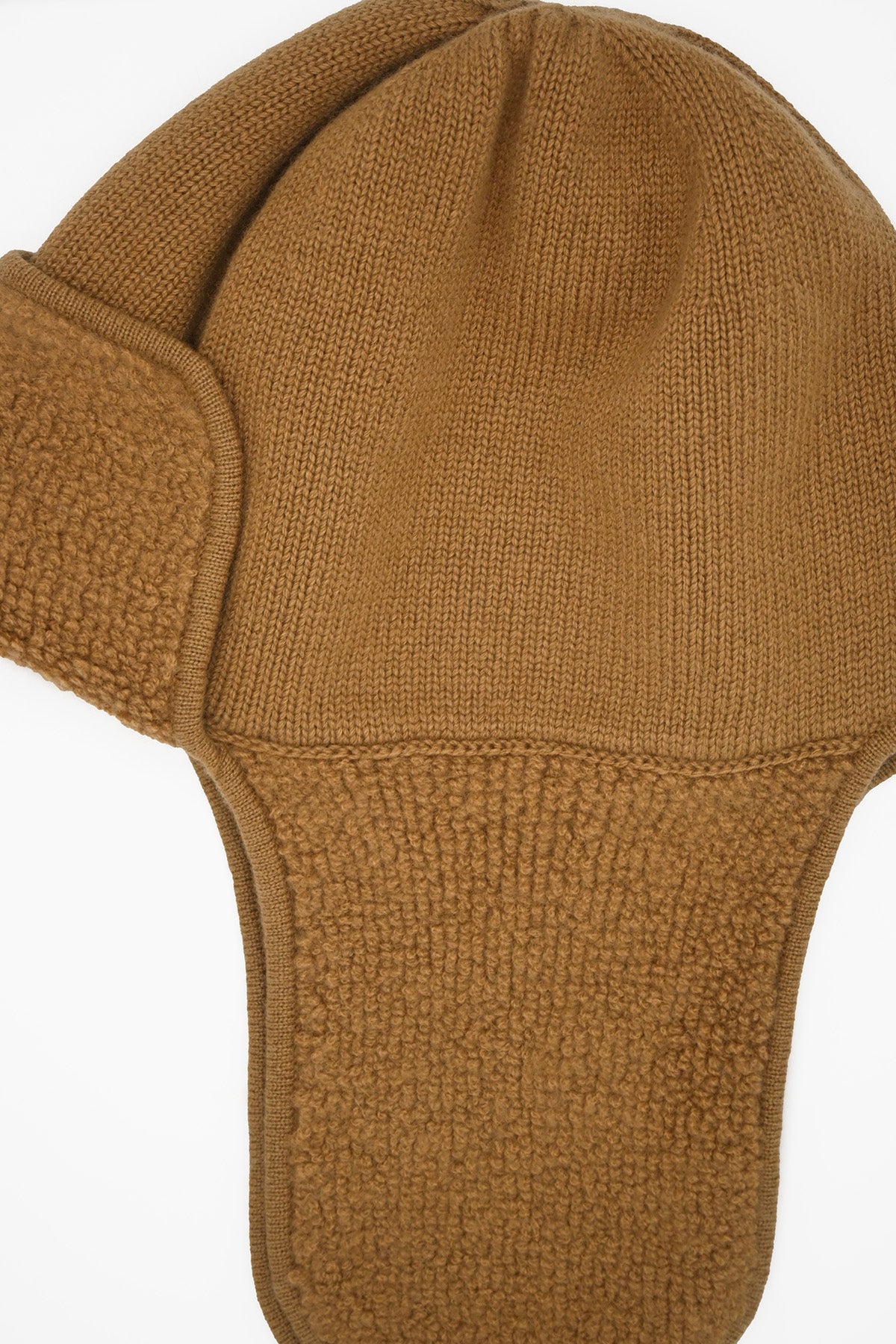 Camel Brown Cashmere Trapper Hat
