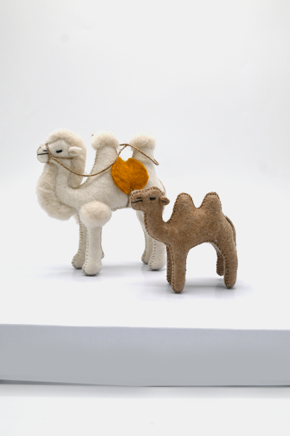 Handmade Wool Camel Figurine Set
