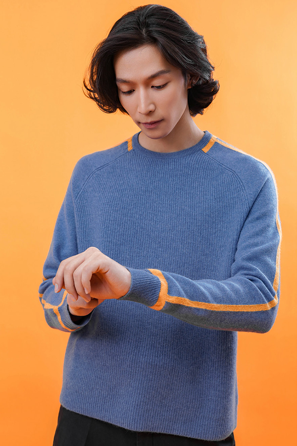 Blue Cashmere Crewneck