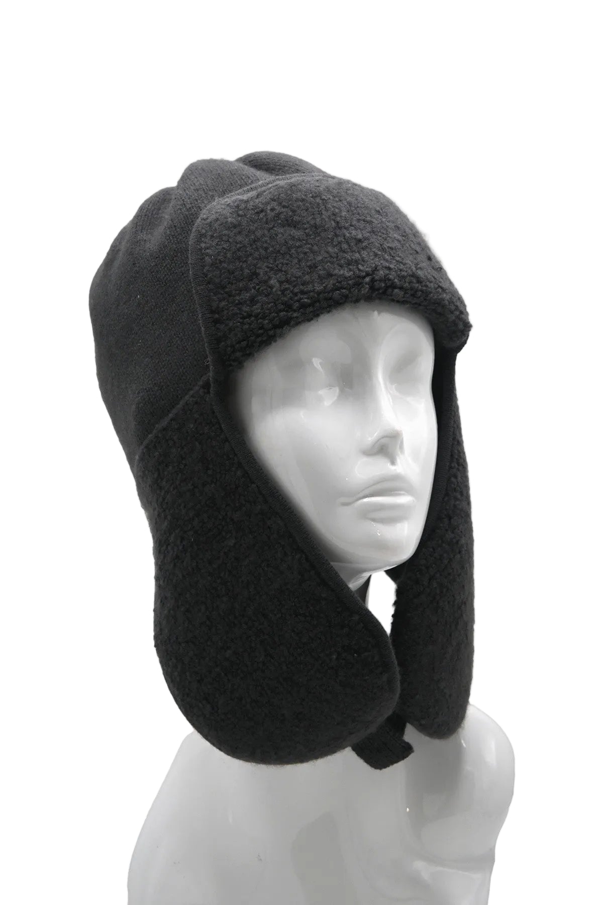 Dark Grey Cashmere Trapper Hat