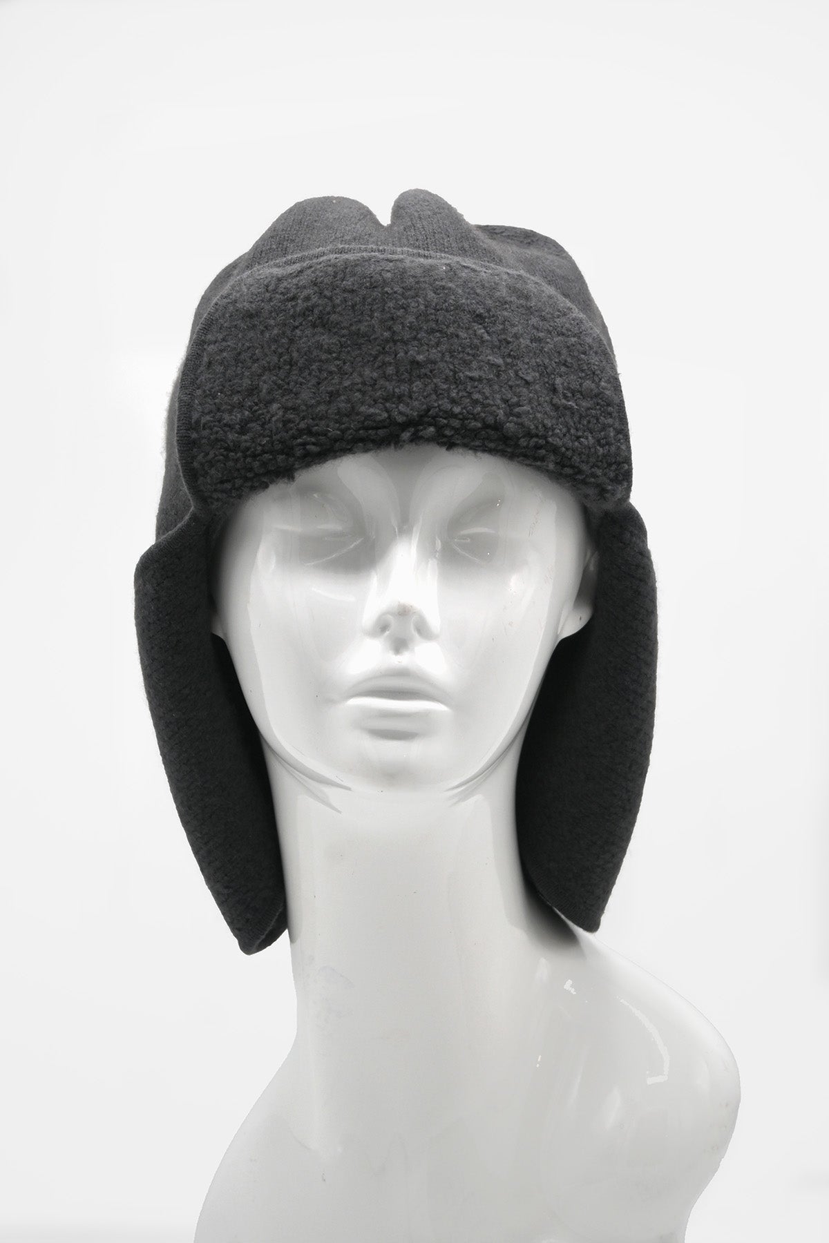 Dark Grey Cashmere Trapper Hat