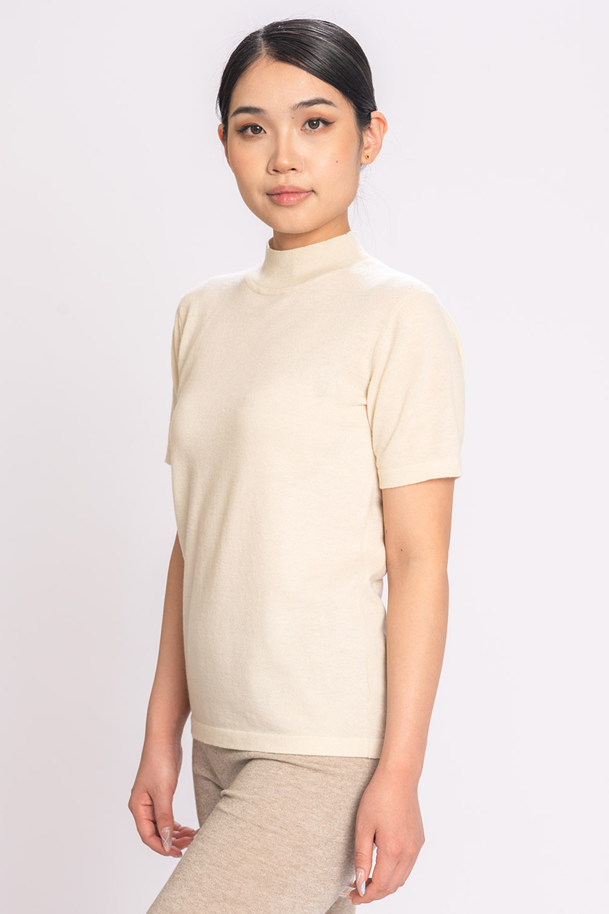 Cashmere Mockneck Tshirt