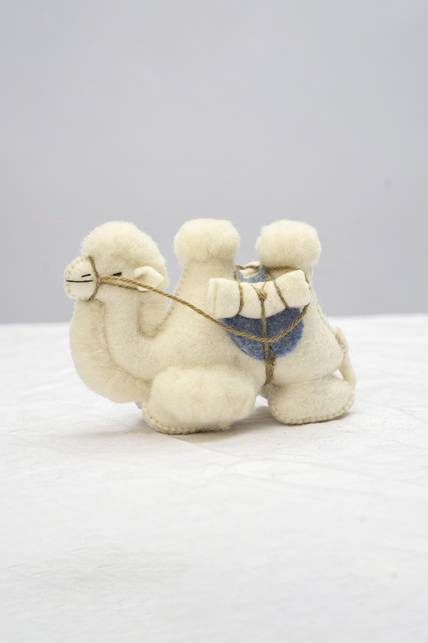 Laying Down Camel Wool Figurine
