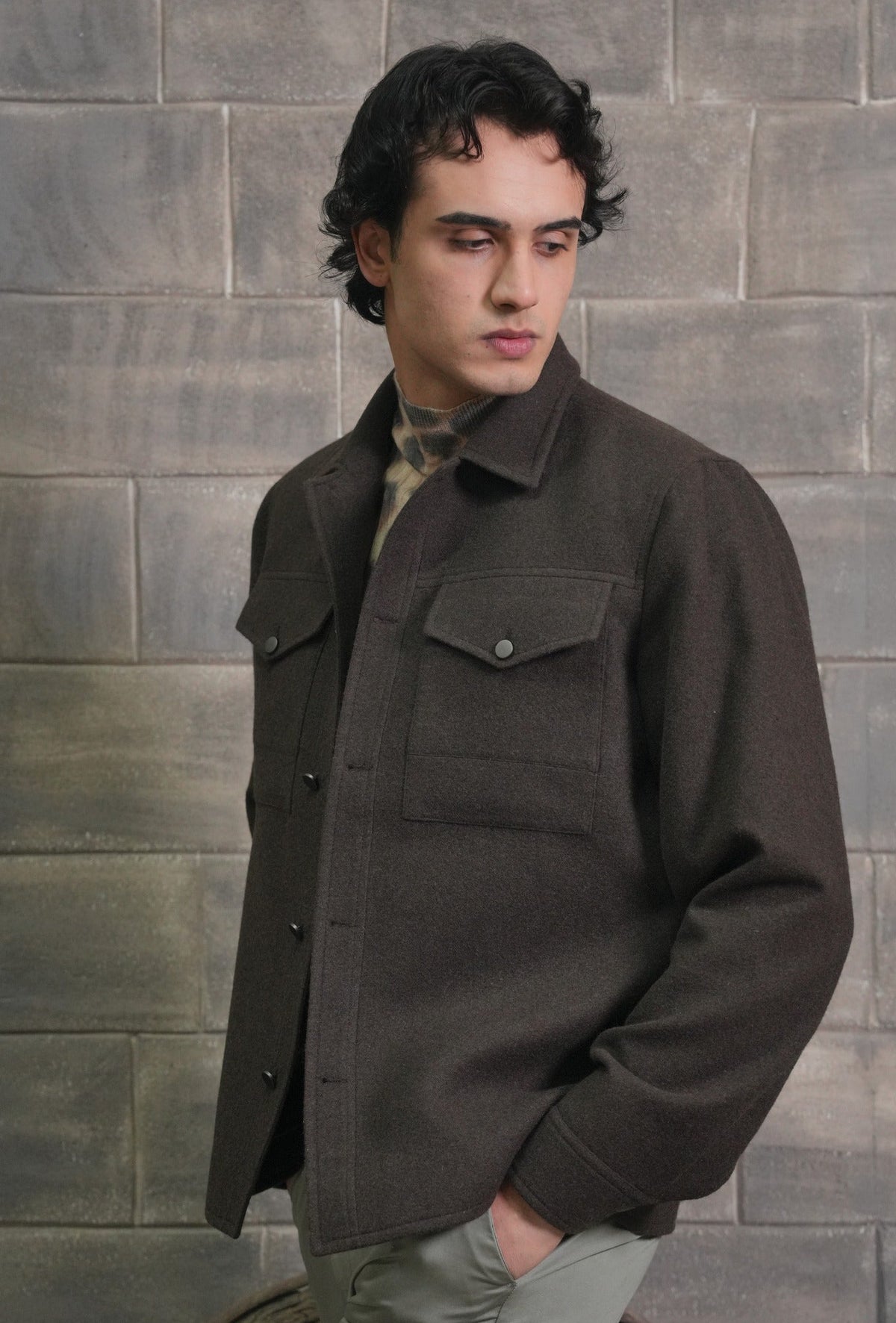 Light Brown Yak Wool Jacket