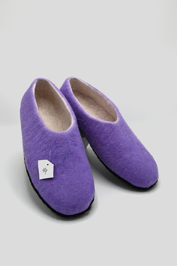 Felt Wool Closed Back Slippers