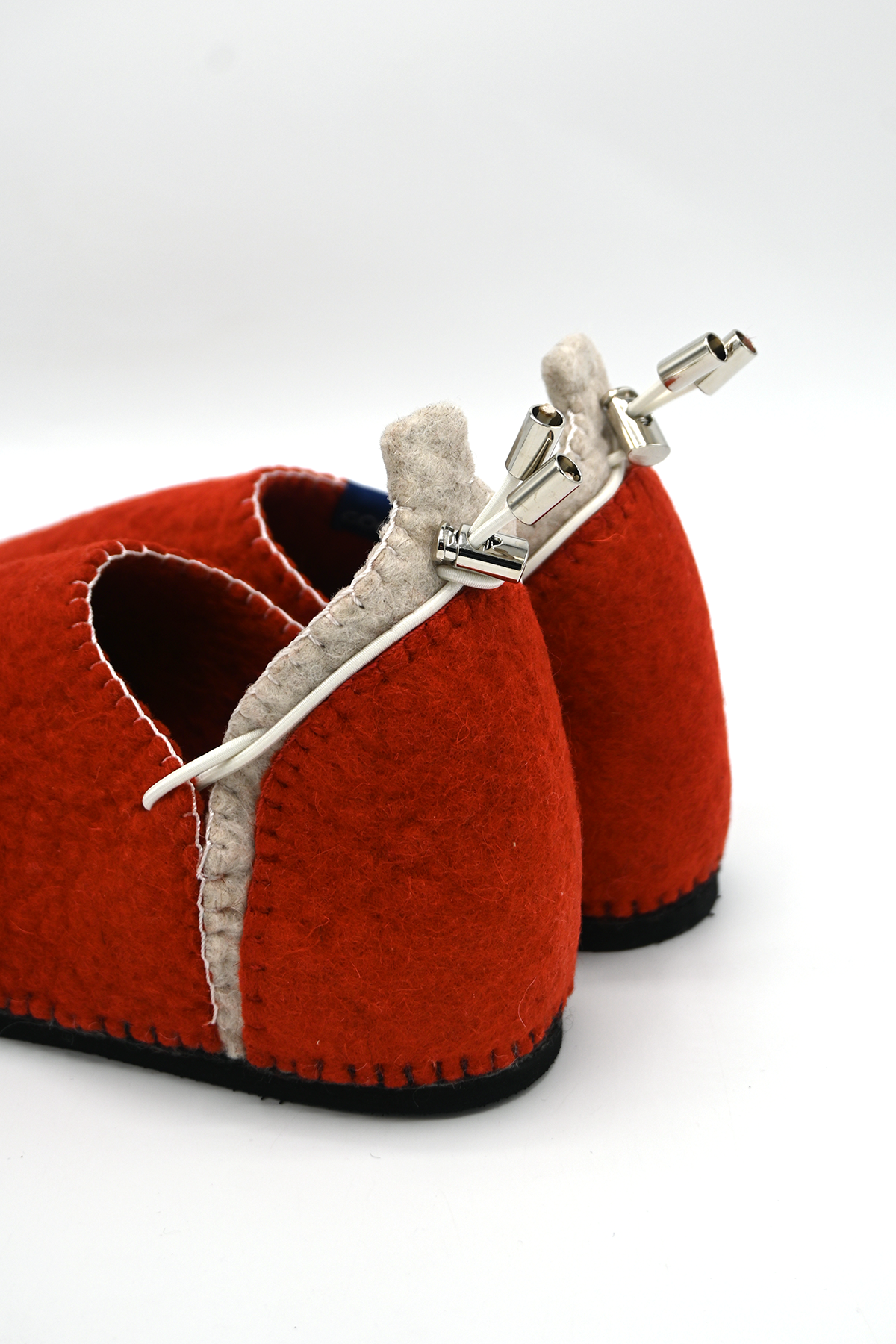 Handmade Wool Shoes Red