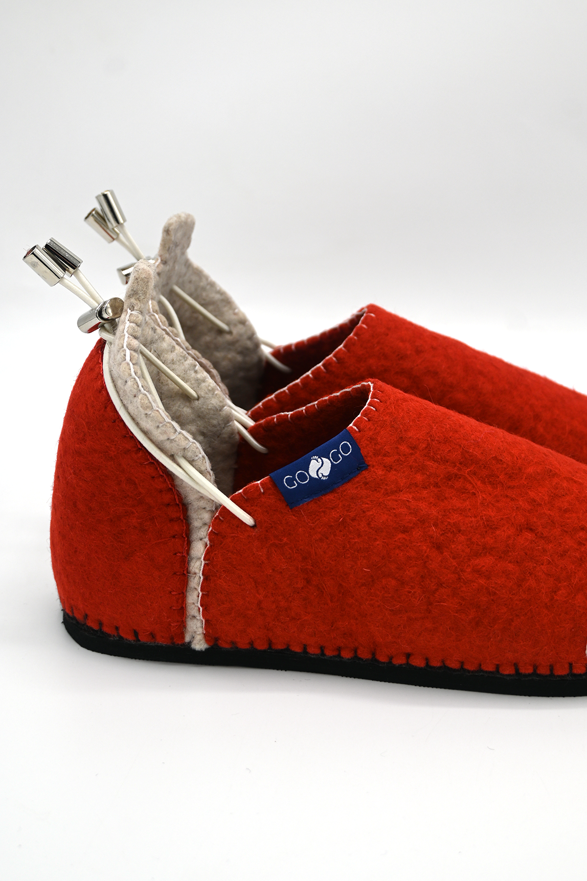 Handmade Wool Shoes Red