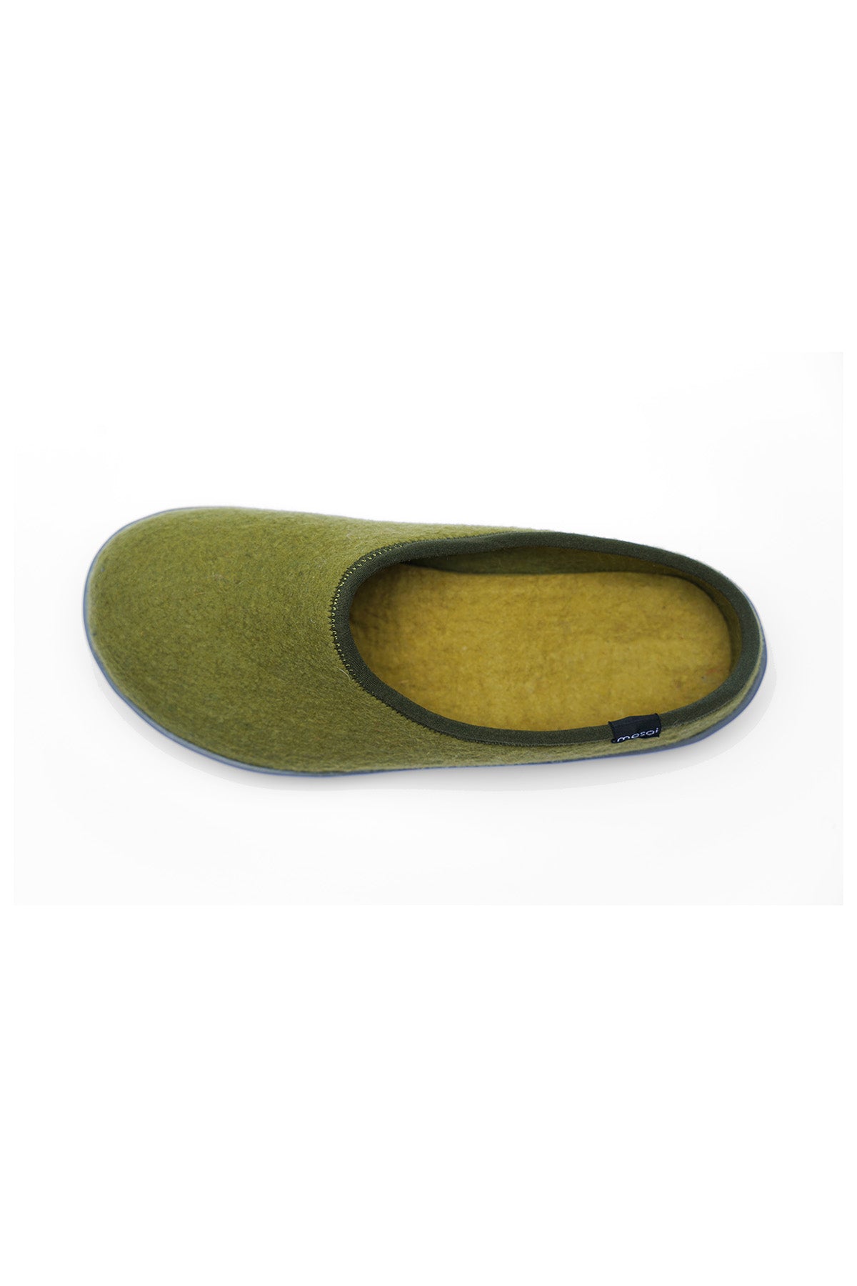 Green Felted Wool Slippers