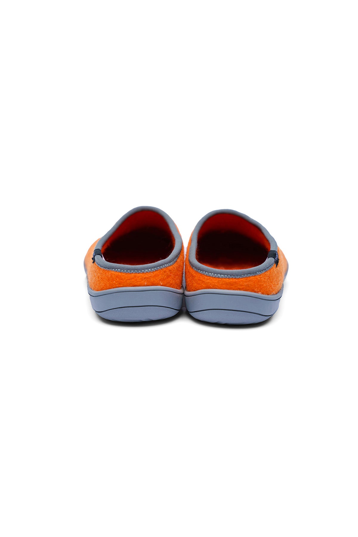Orange Felted Wool Slippers