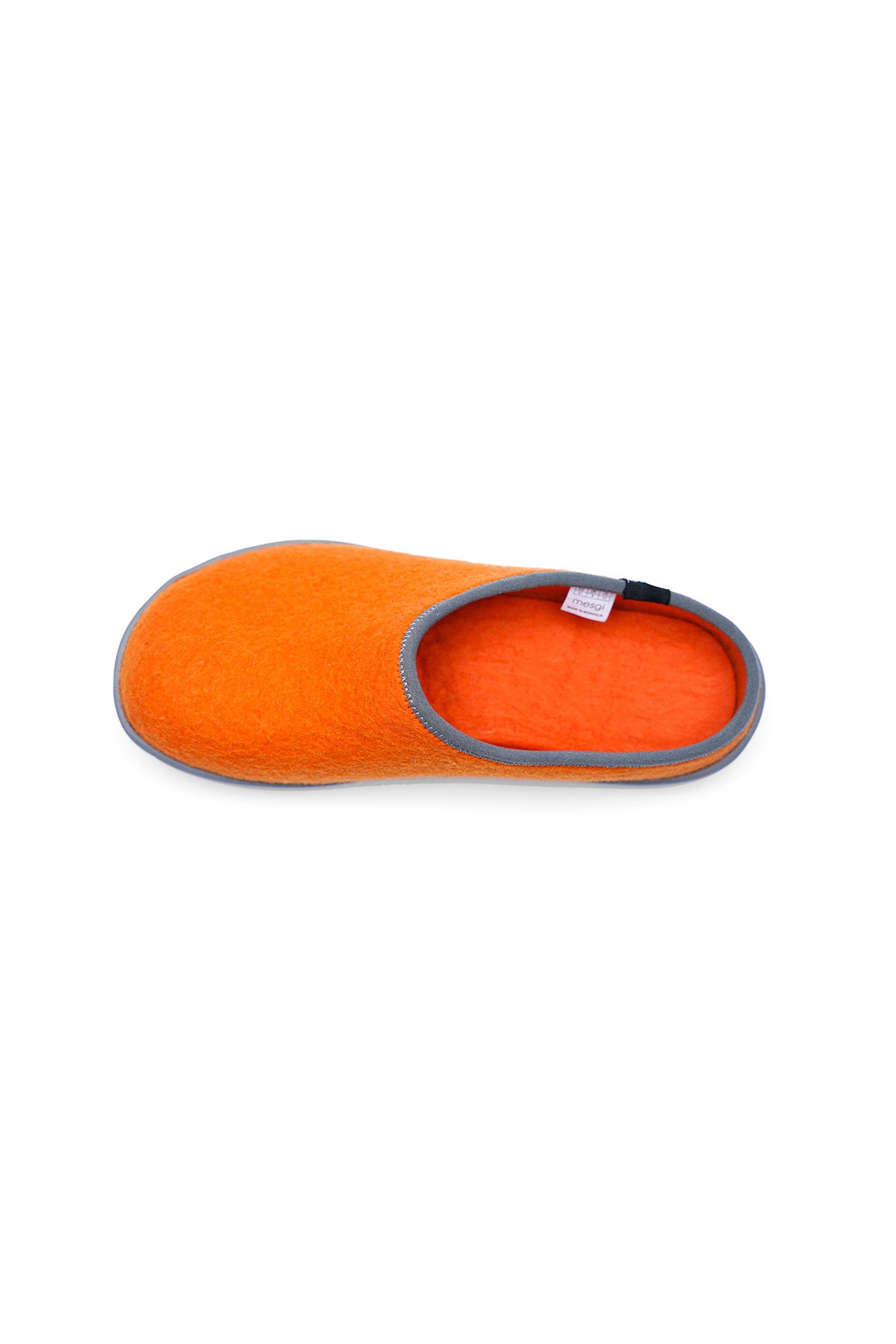 Orange Felted Wool Slippers