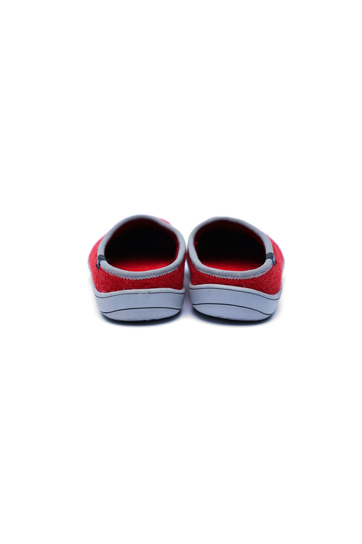 Red Felted Wool Slippers