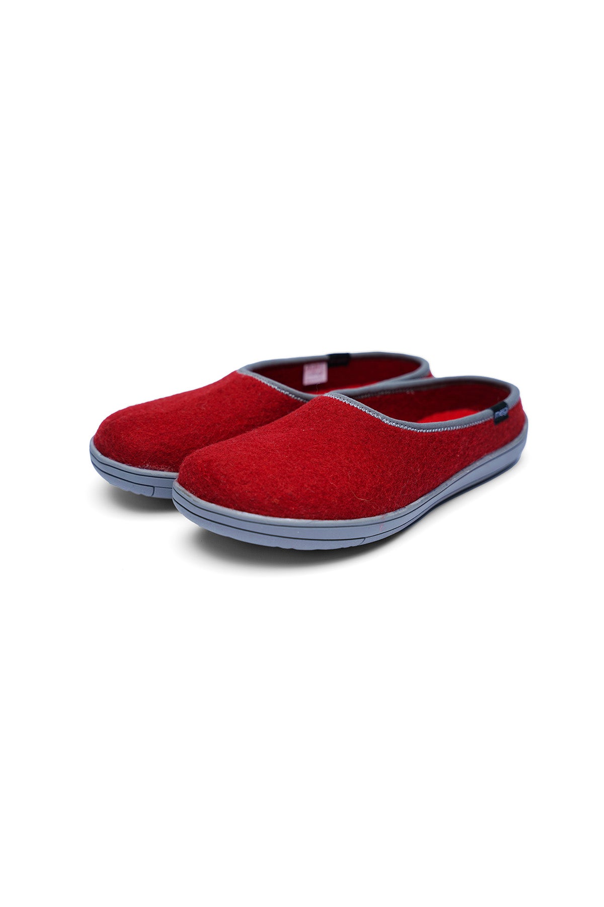 Red Felted Wool Slippers