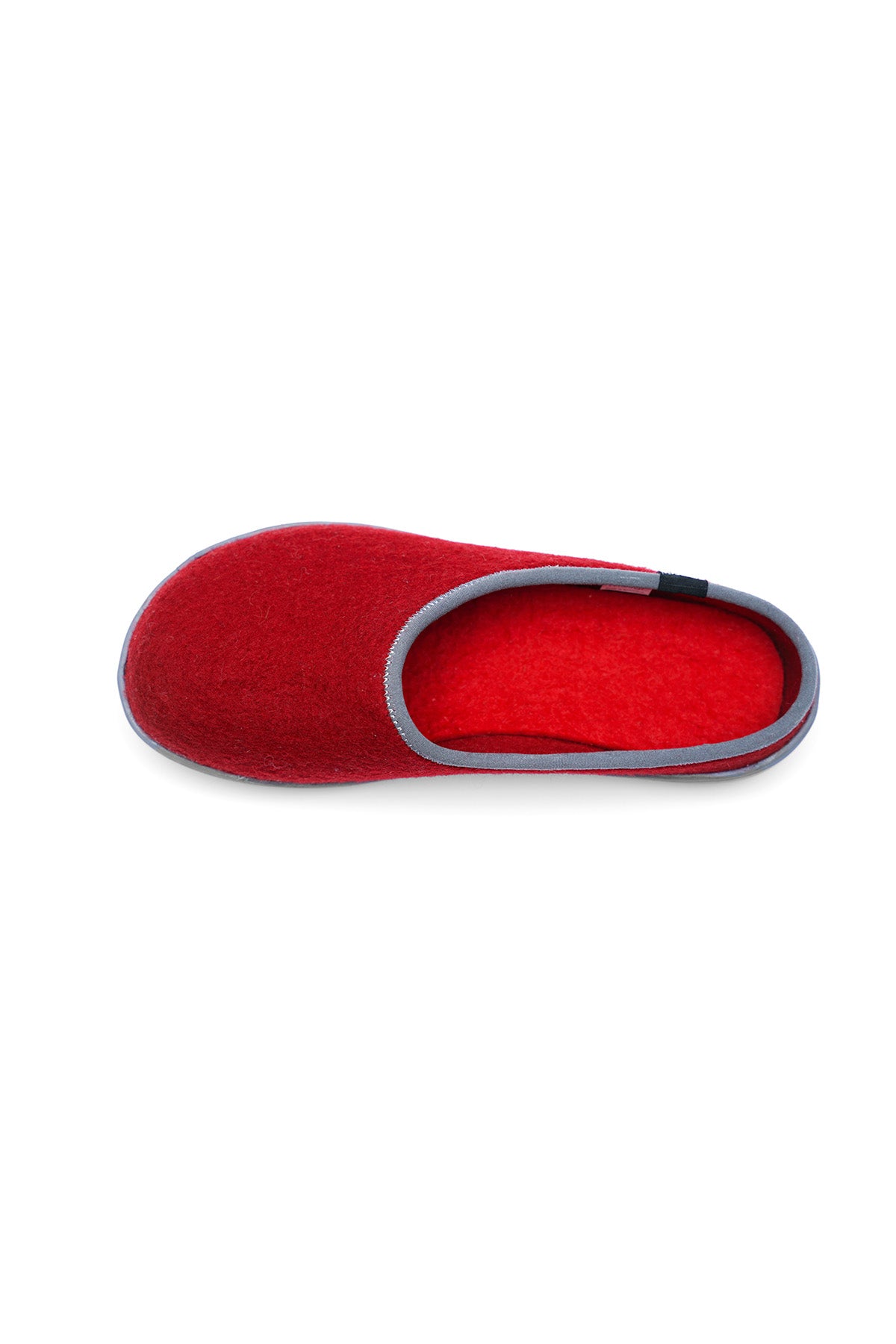 Red Felted Wool Slippers