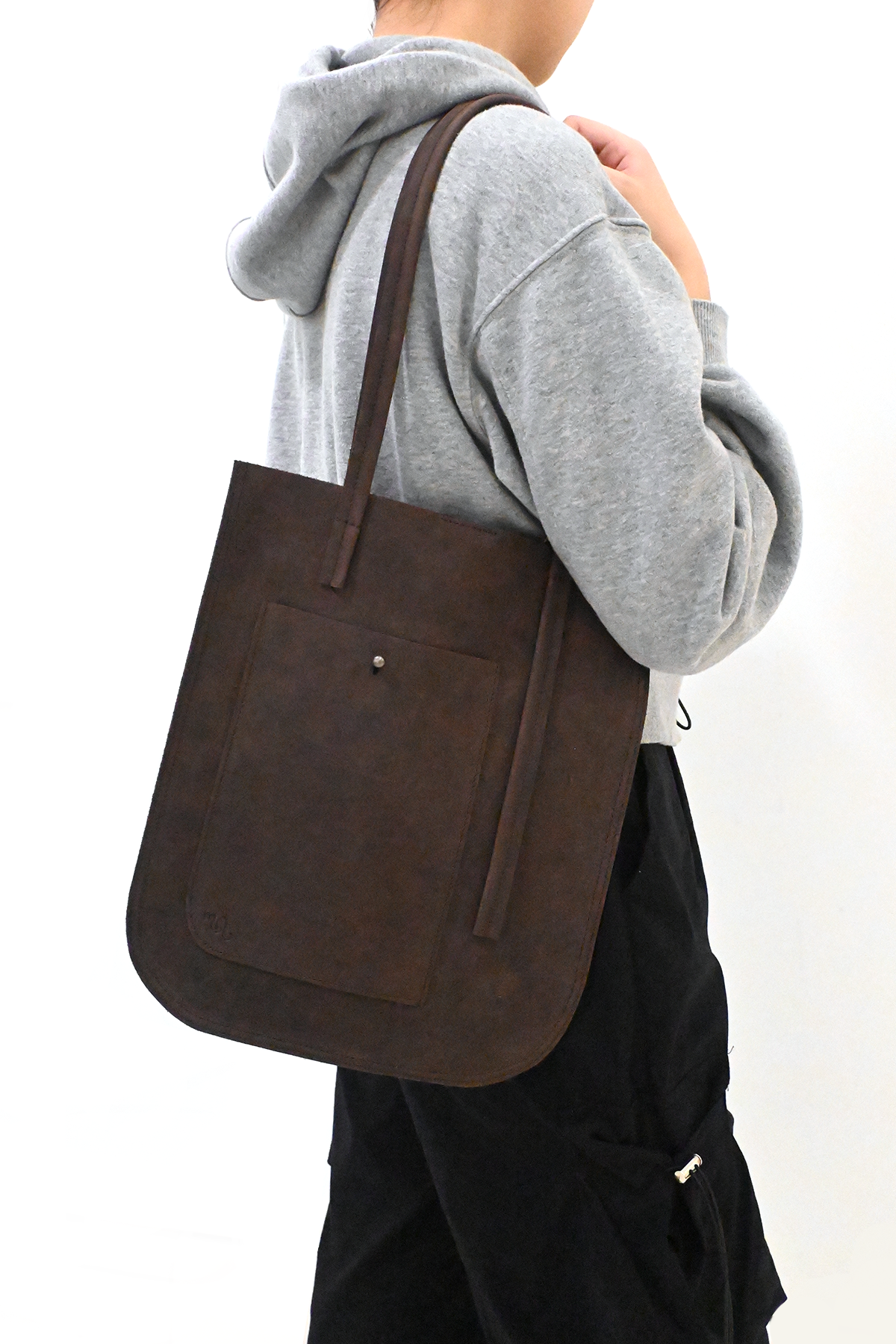 Thin Leather Tote Bag